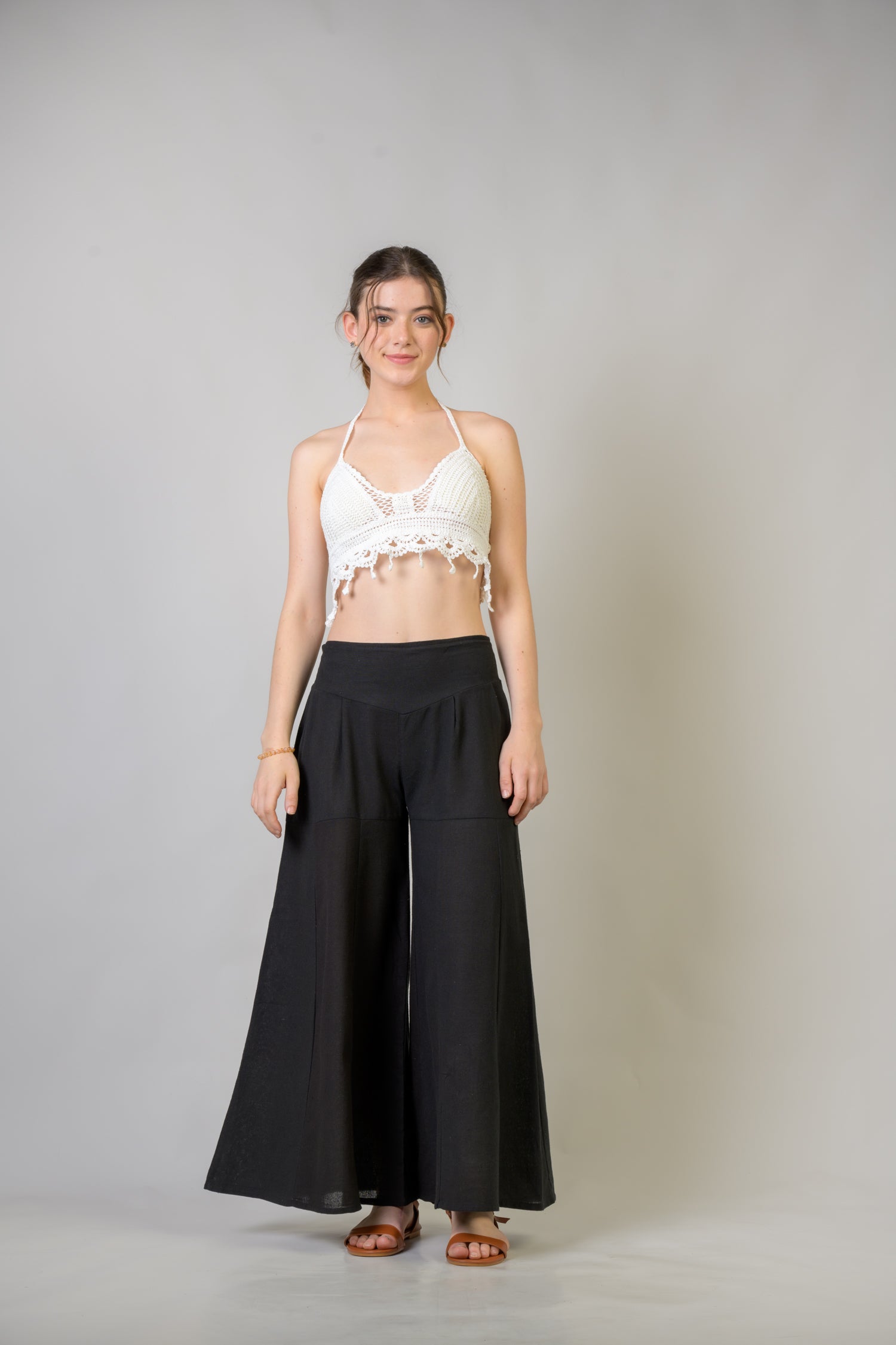 Rhea Solid Wide Leg Pants (Assorted)