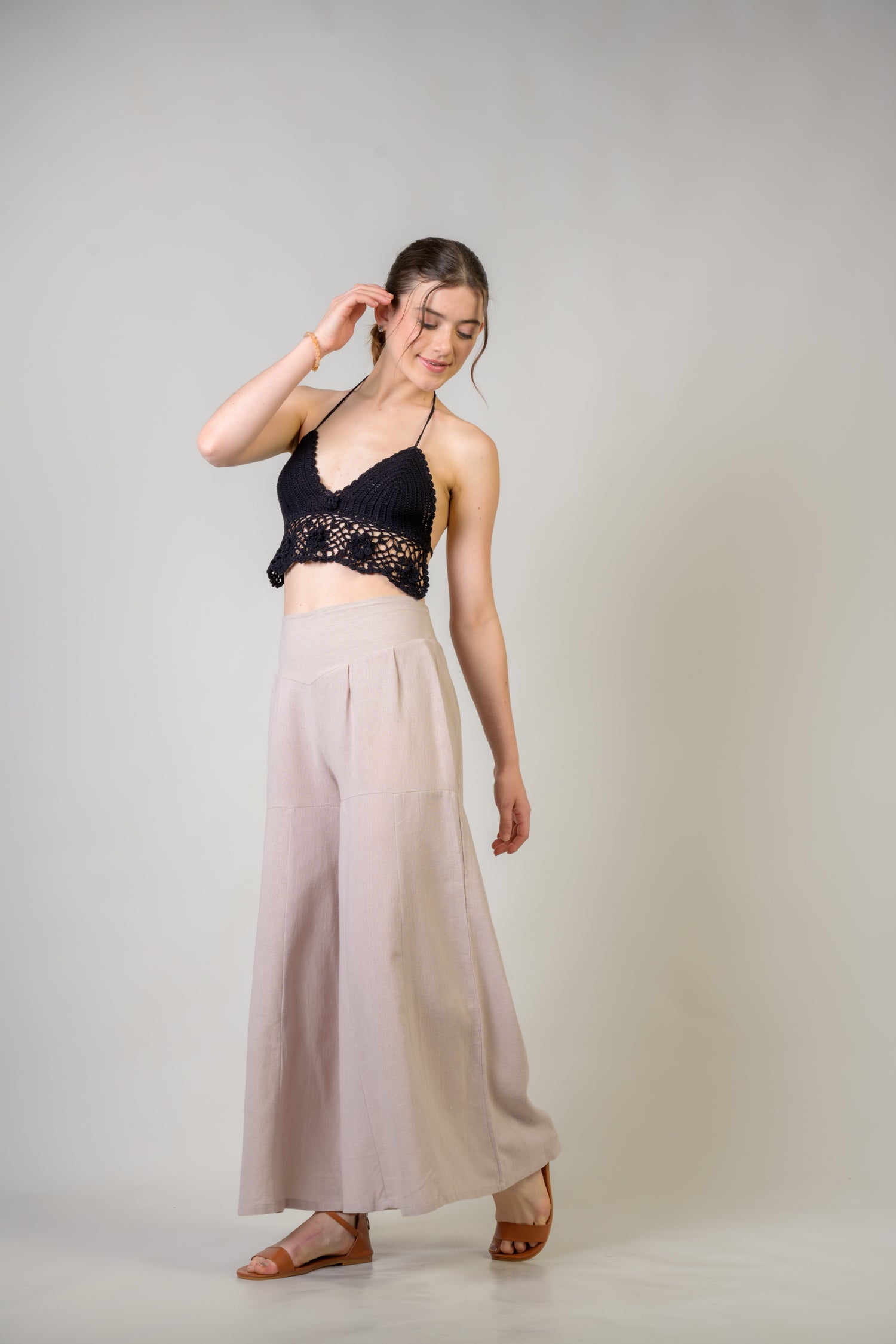 Rhea Solid Wide Leg Pants (Assorted)