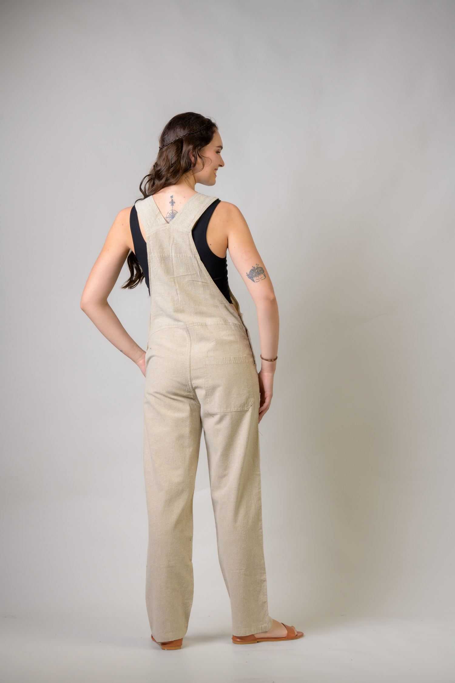 Rhea Straight Fit Adjustable Cotton plain Overalls