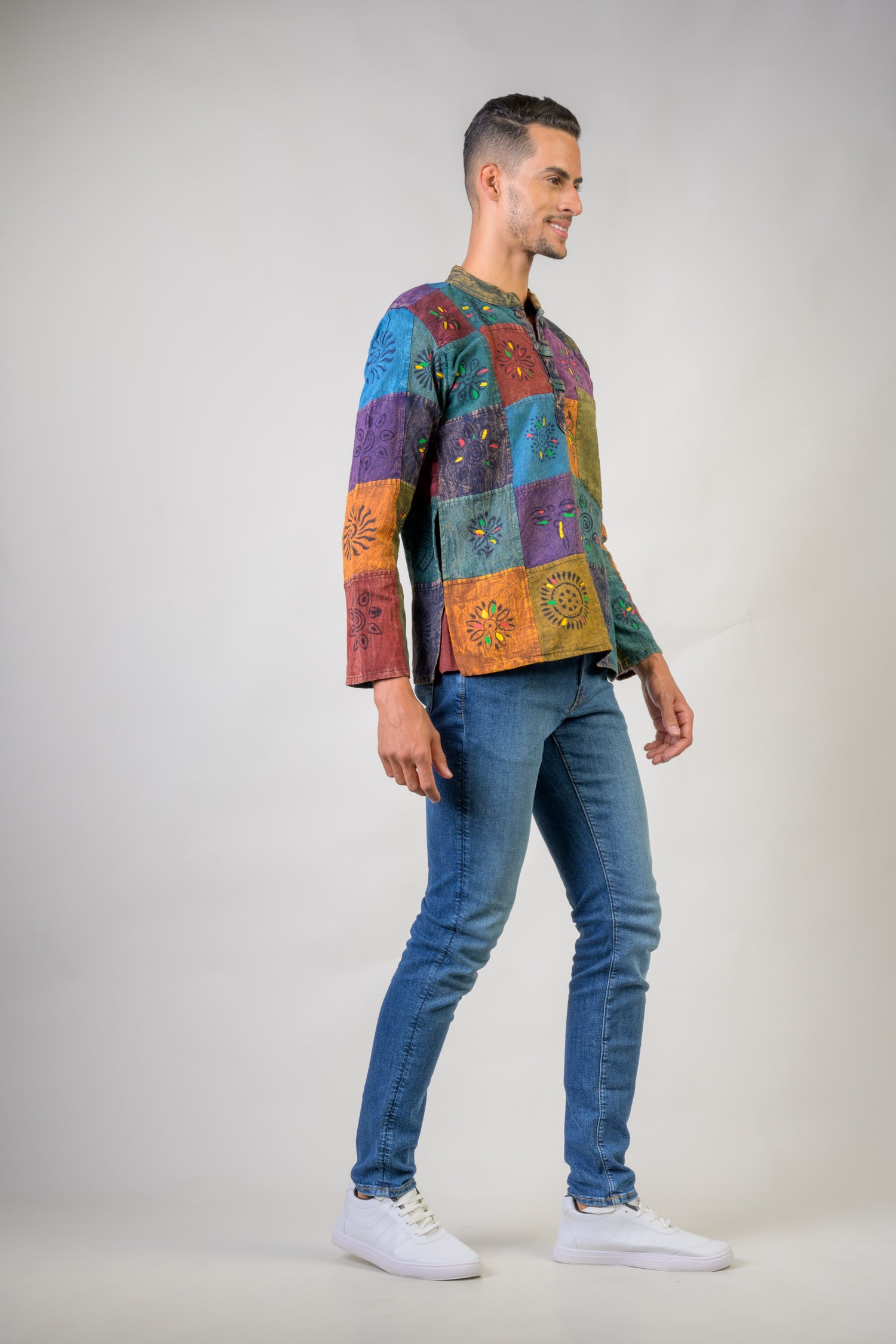 Rhea Mix Patch Printed Shirt (Assorted)
