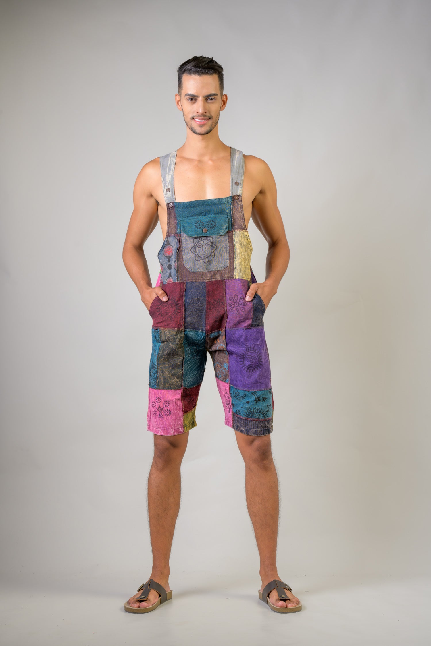 Rhea Colorful Mushroom Patches Short Jumper