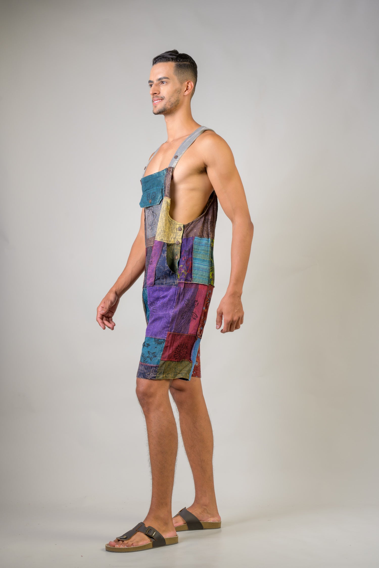 Rhea Colorful Mushroom Patches Short Jumper