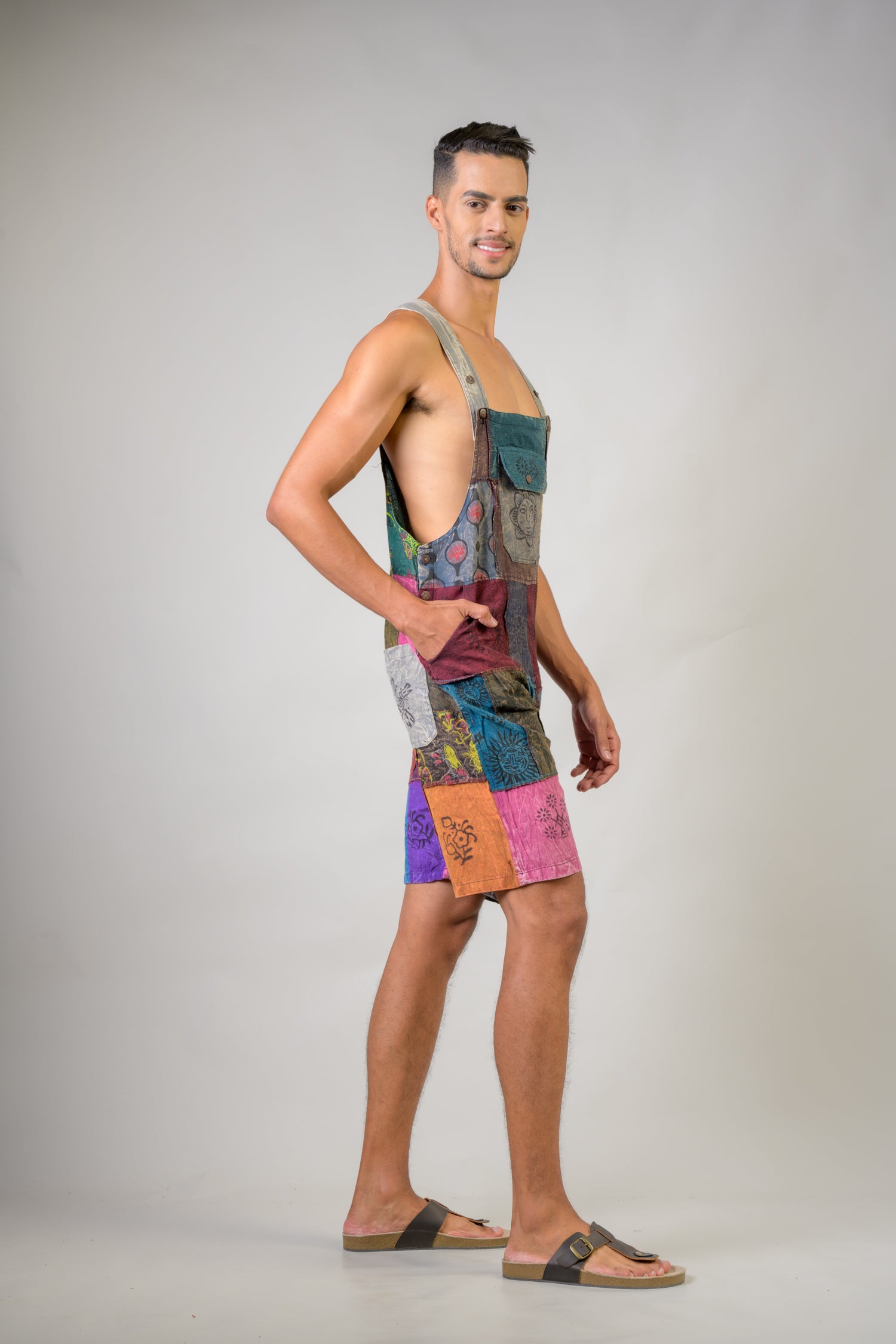 Rhea Colorful Mushroom Patches Short Jumper