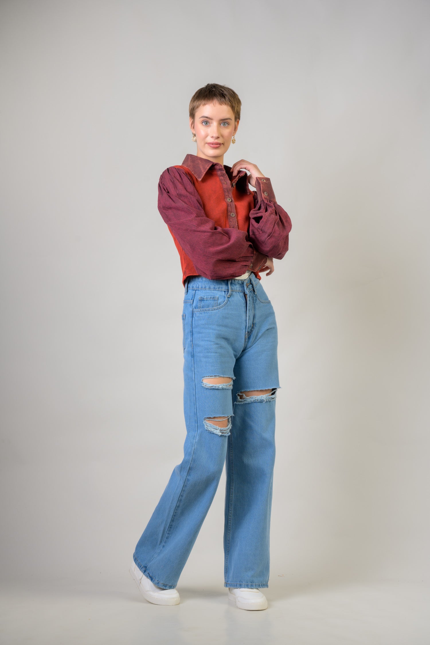 Rhea Puff Style Crop Top