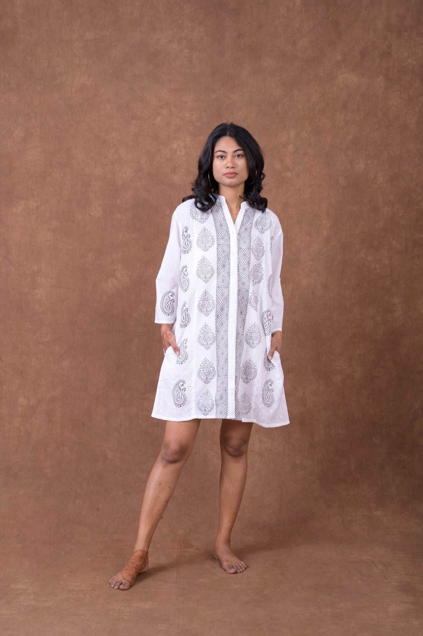 Rhea Pattern Tunic Dress