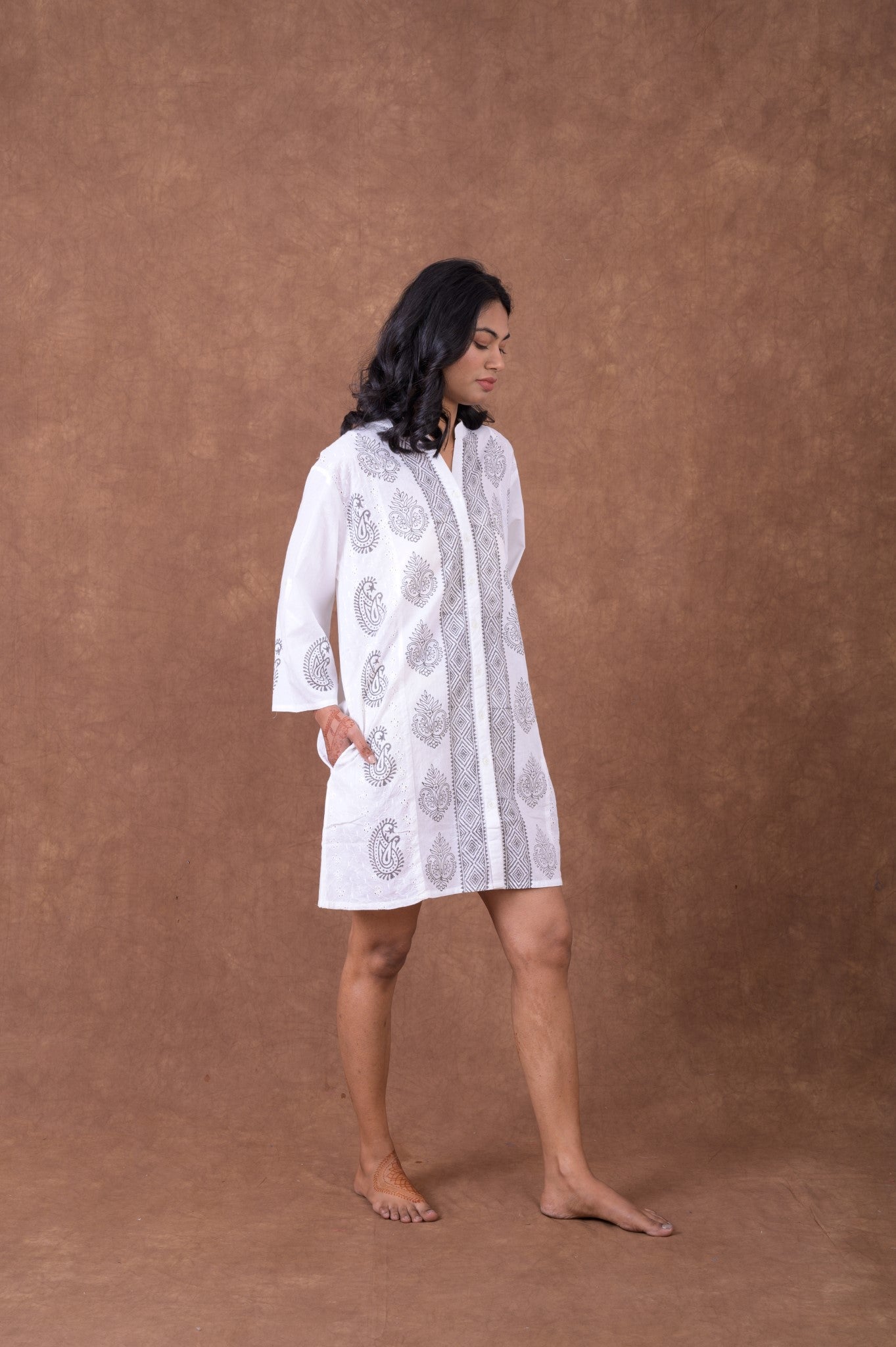 Rhea Pattern Tunic Dress