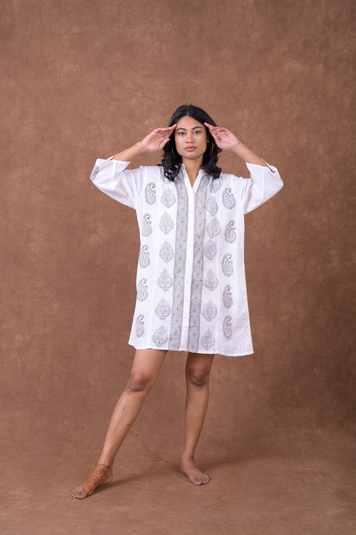 Rhea Pattern Tunic Dress