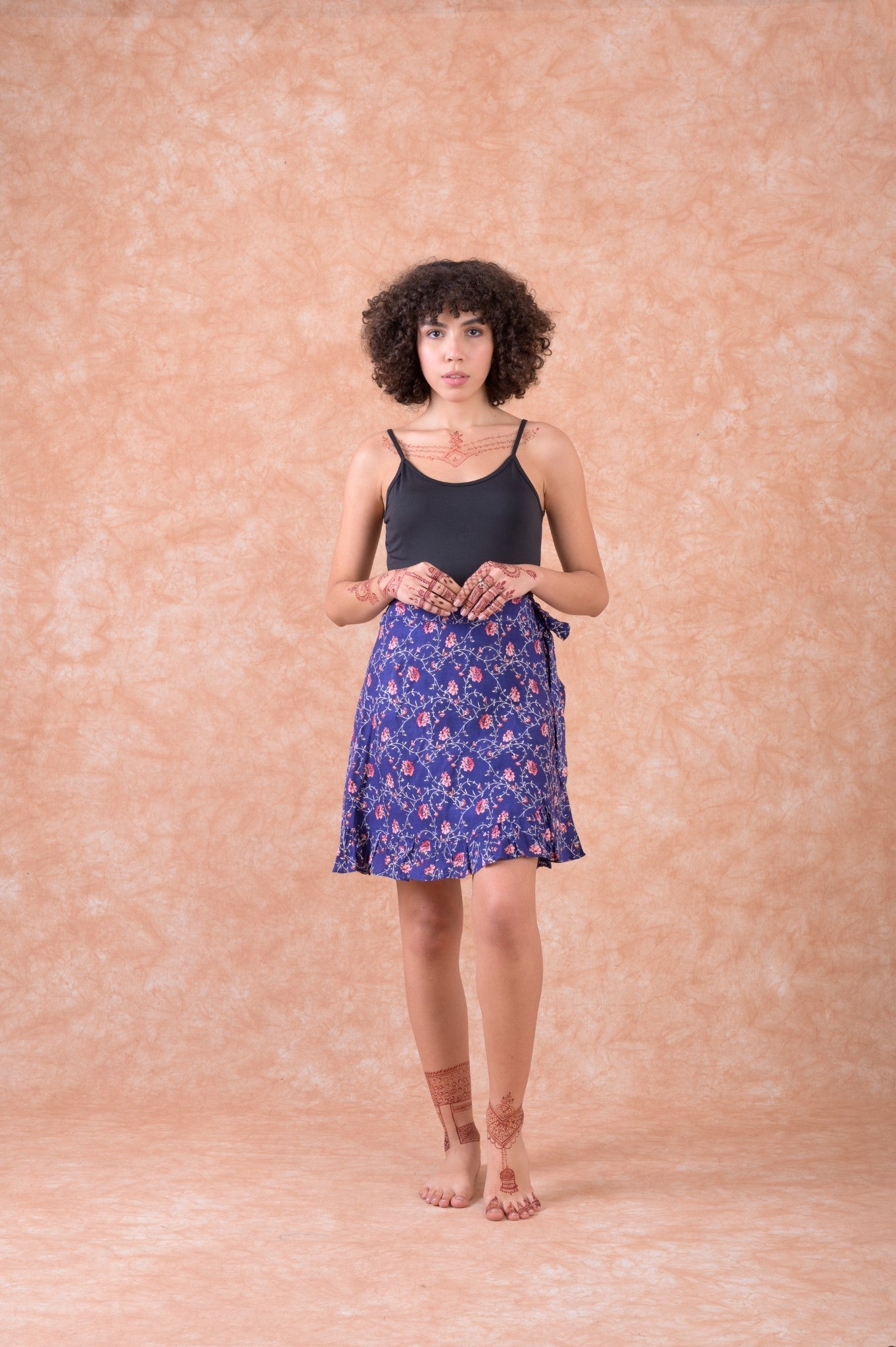 Rhea Mini Wrap Skirt Blue / S/M