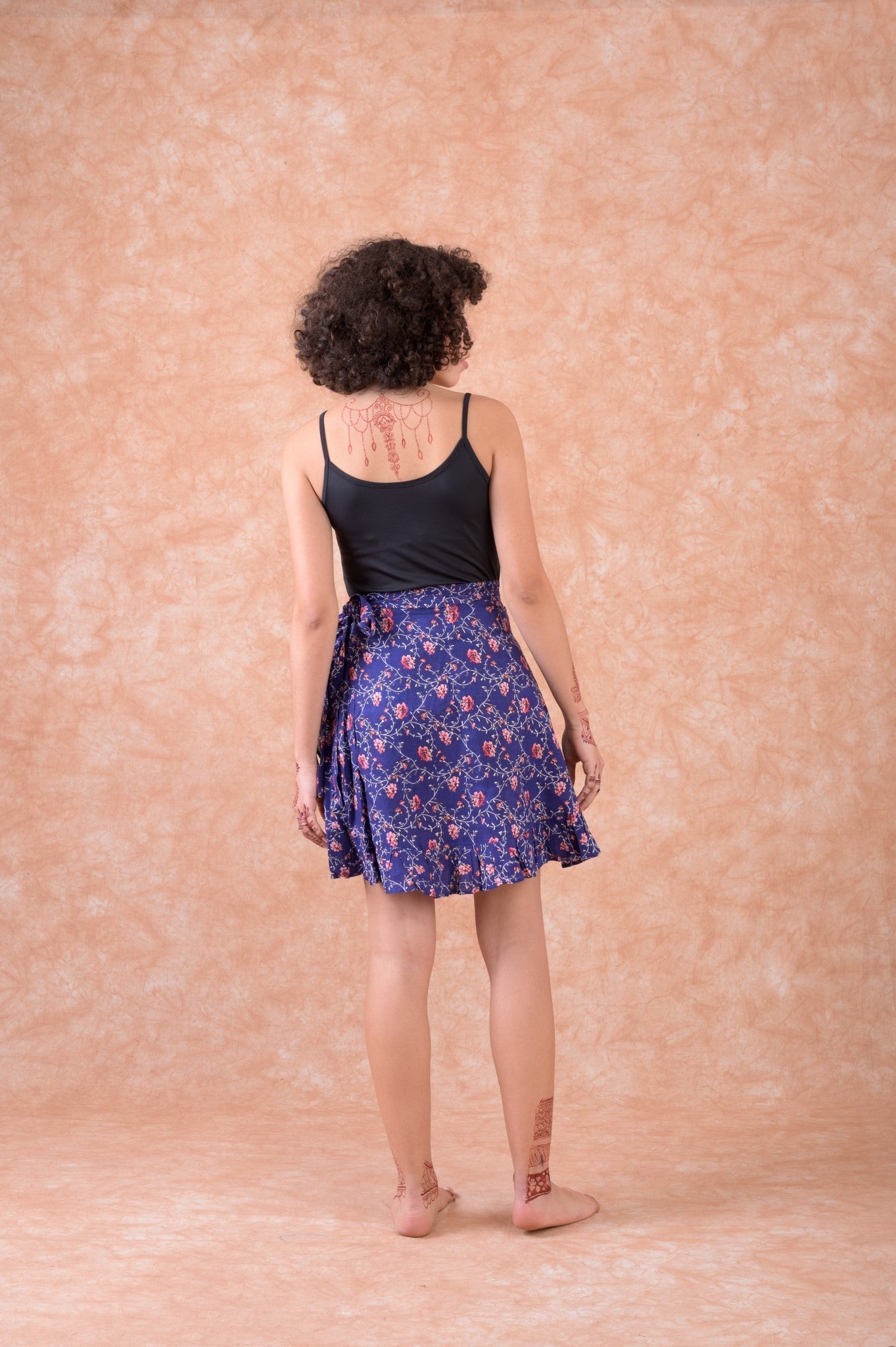 Rhea Mini Wrap Skirt Blue / L/X