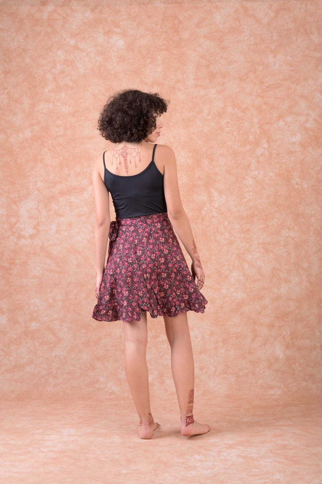 Rhea Mini Wrap Skirt Maroon / L/X