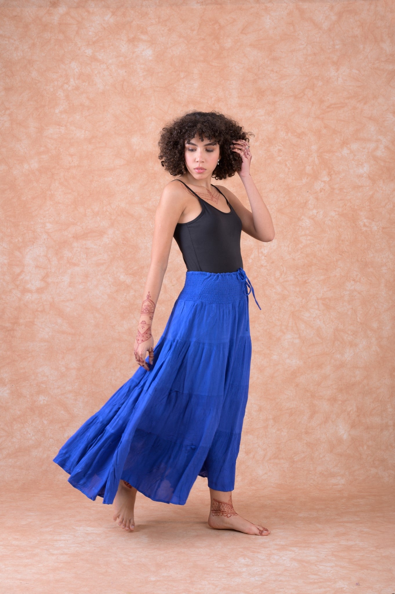 Rhea Leena Tiered Skirt Black / S/M