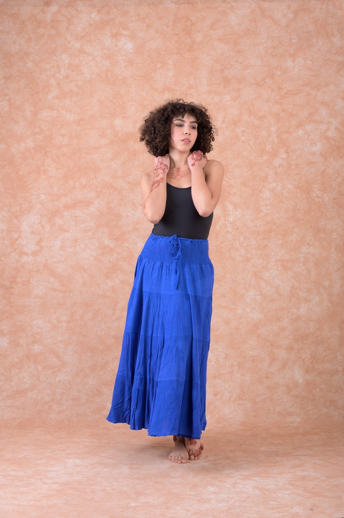 Rhea Leena Tiered Skirt Black / S/M