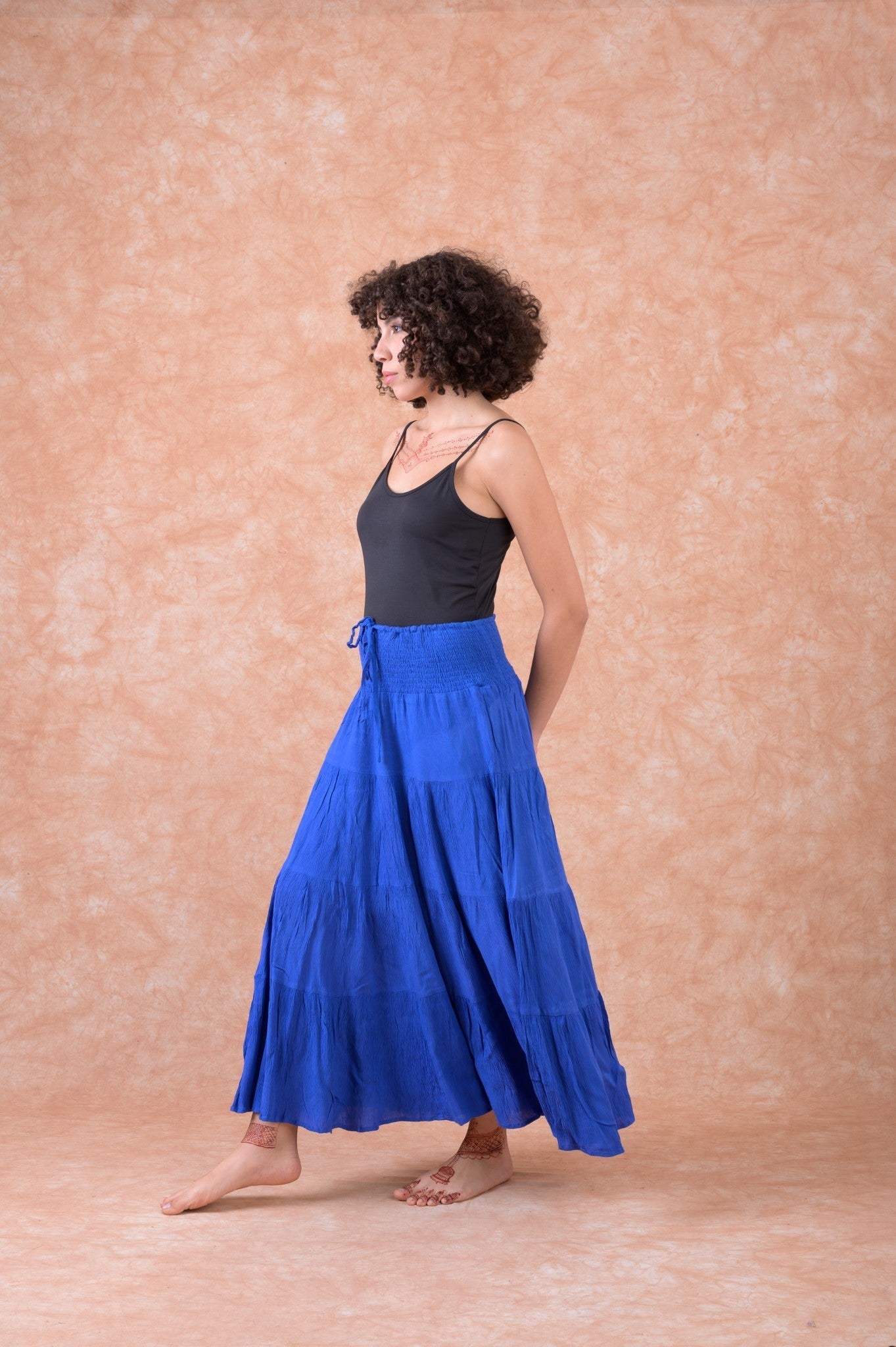 Rhea Leena Tiered Skirt Black / S/M