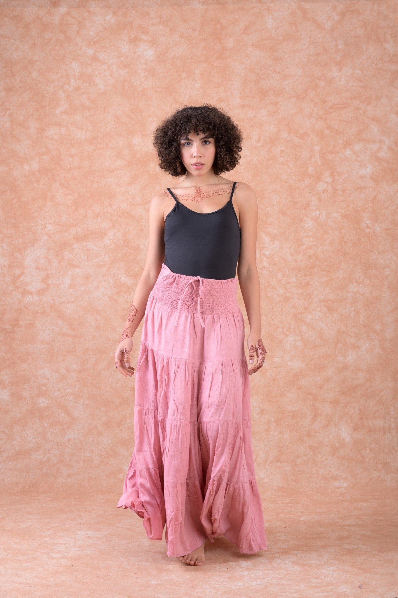 Rhea Leena Tiered Skirt Black / S/M