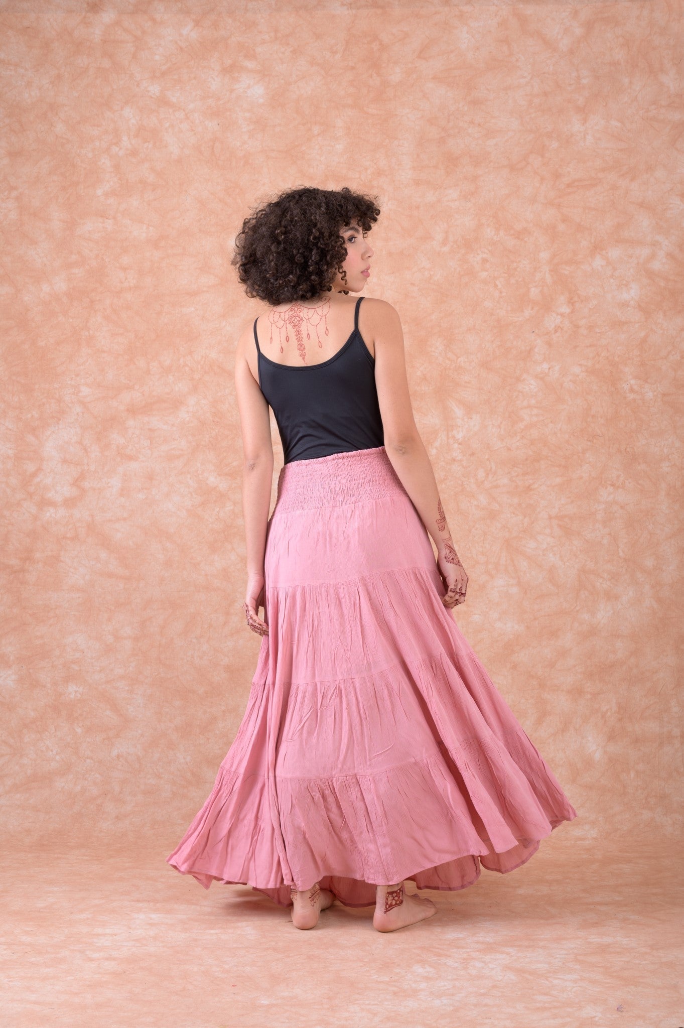 Rhea Leena Tiered Skirt Black / S/M