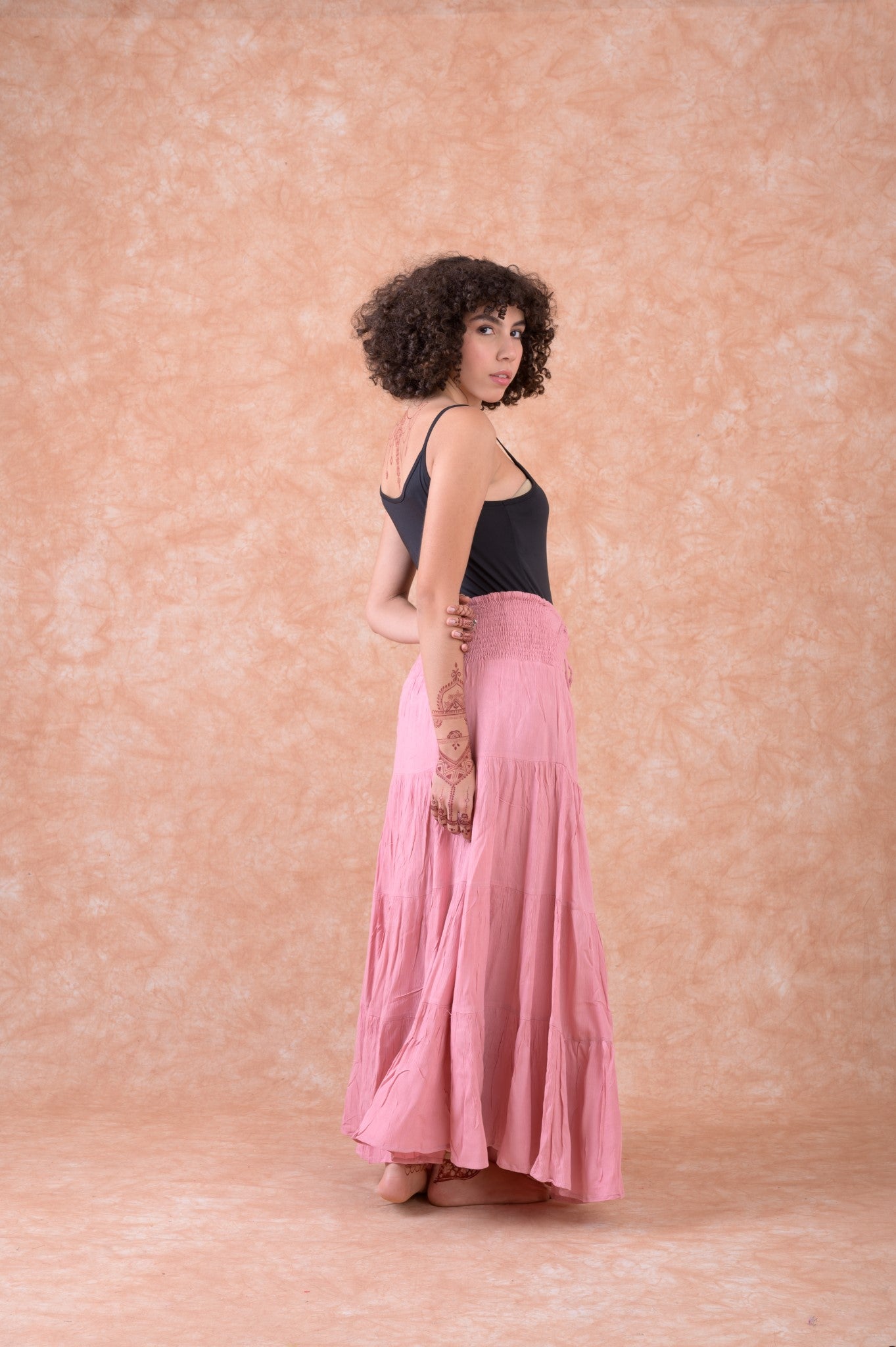 Rhea Leena Tiered Skirt Black / S/M