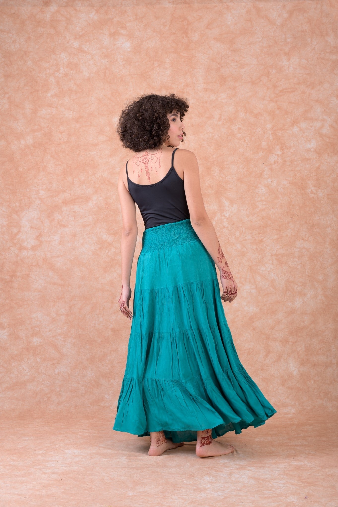 Rhea Leena Tiered Skirt Black / S/M