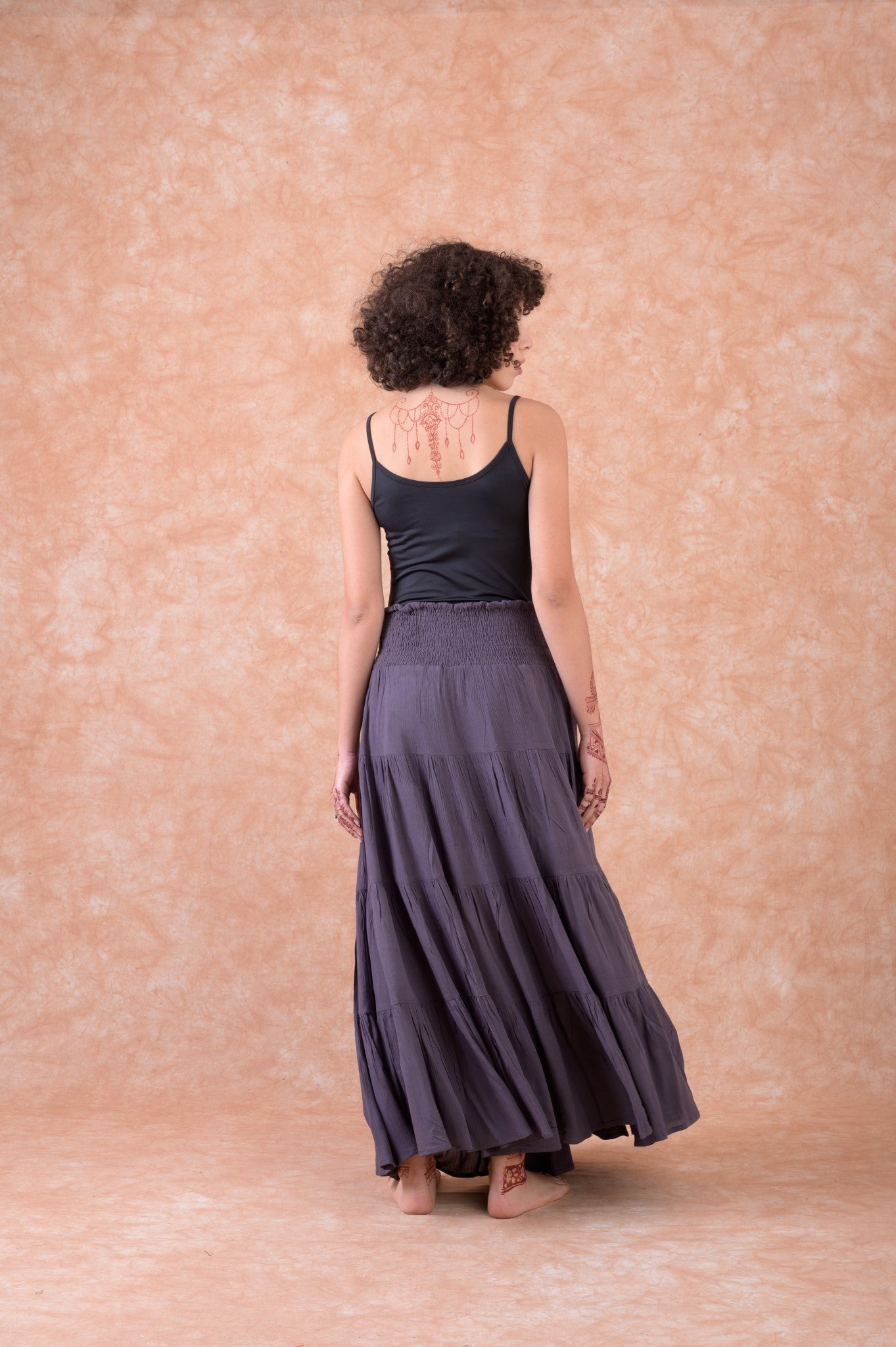 Rhea Leena Tiered Skirt Black / S/M