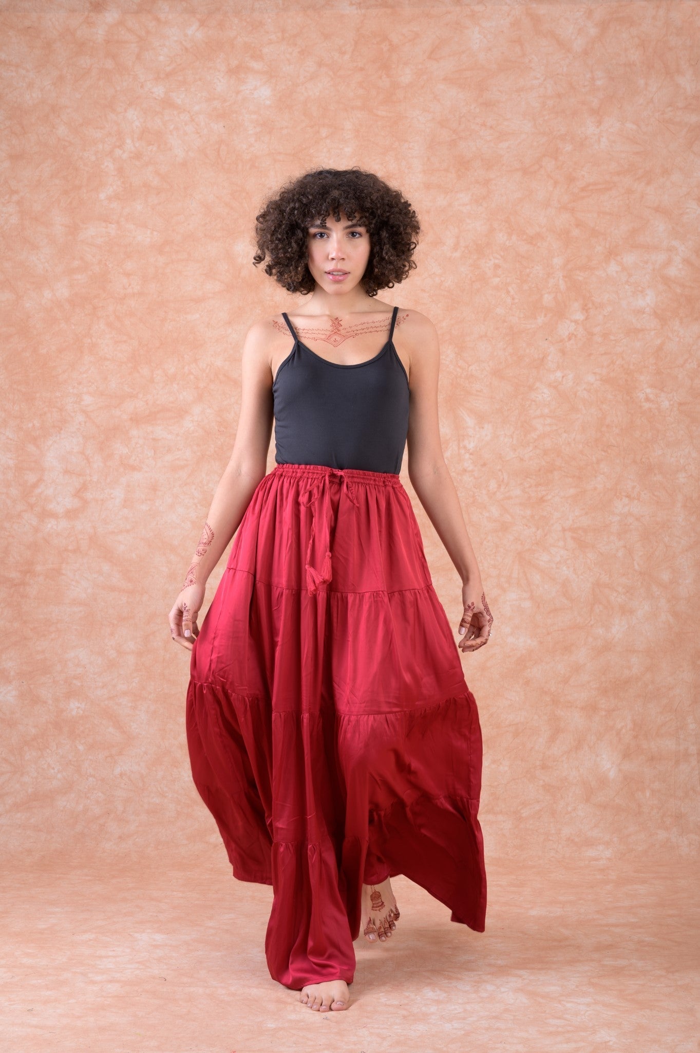 Rhea Bingo Tiered Skirt Black / S/M