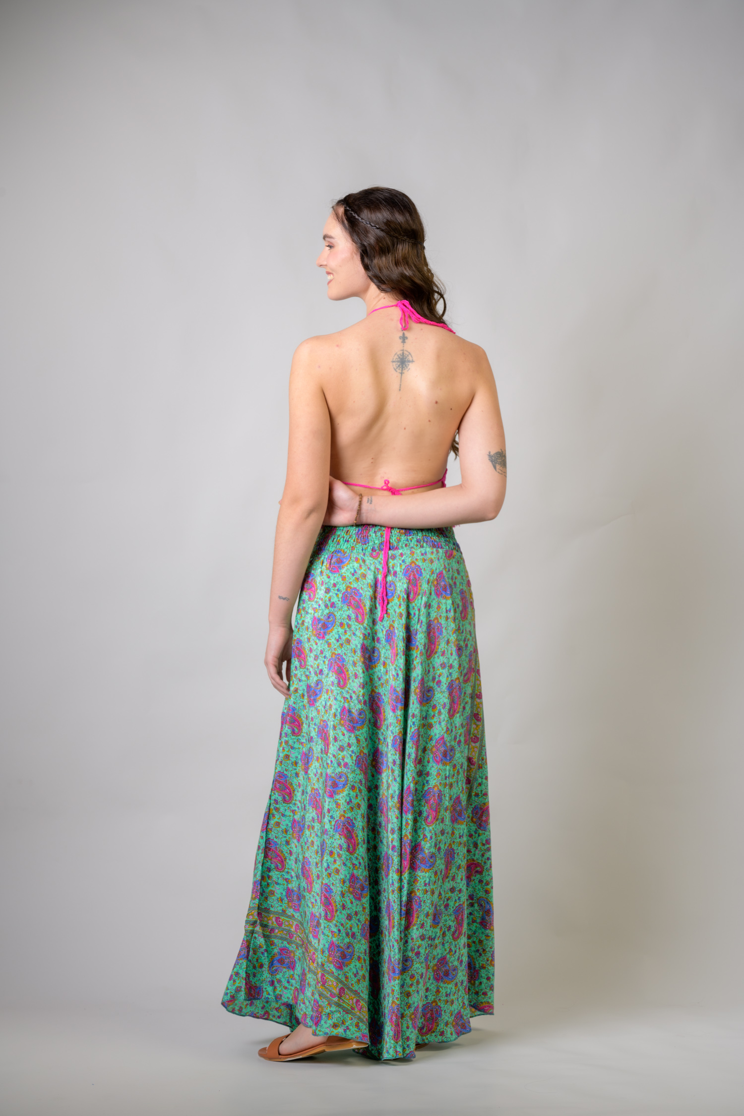 Rhea Flower Print Skirt Green / One Size