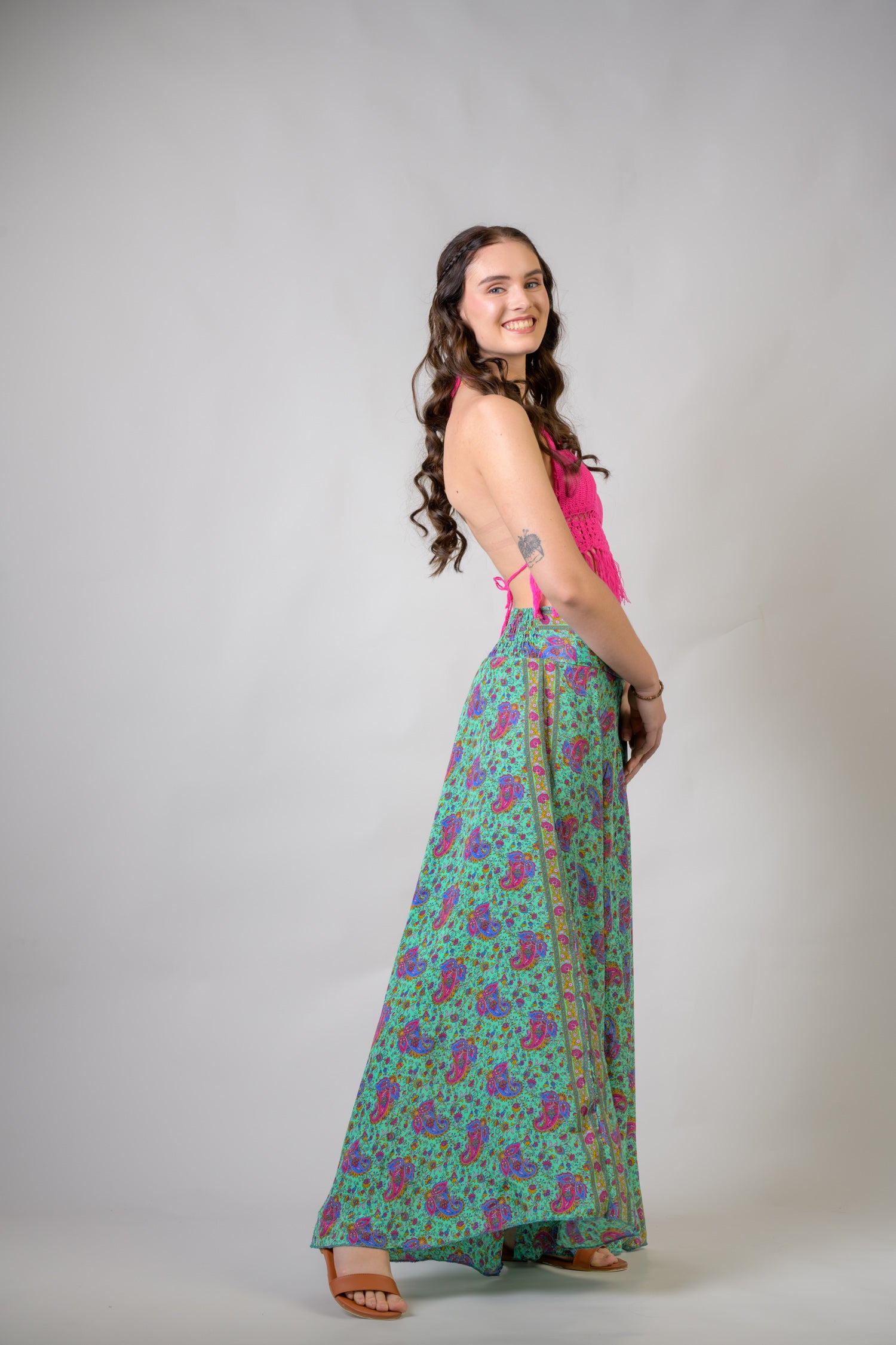 Rhea Flower Print Skirt Green / One Size