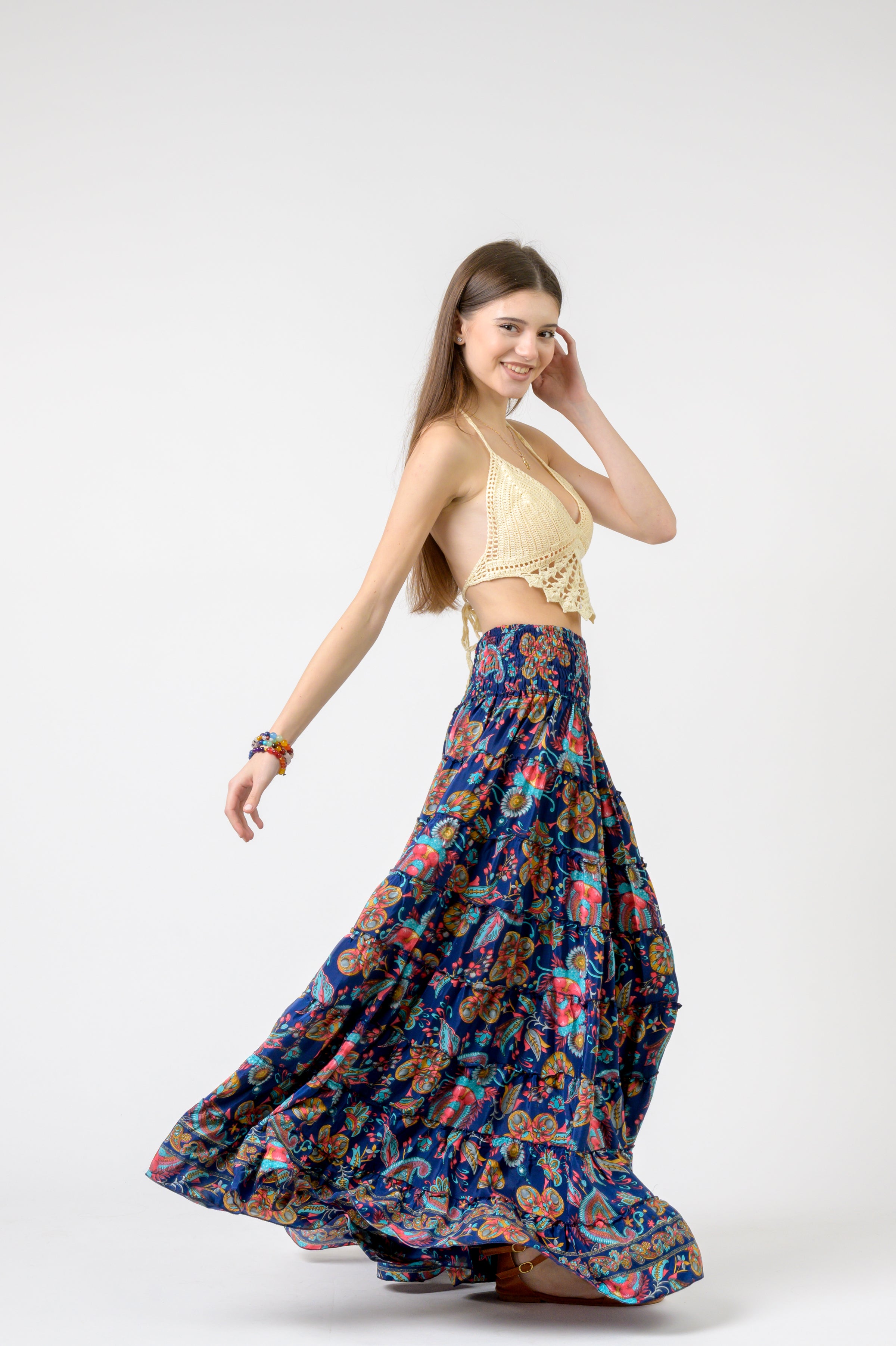 Rhea Layered Print Ruffle Skirt (Assorted)