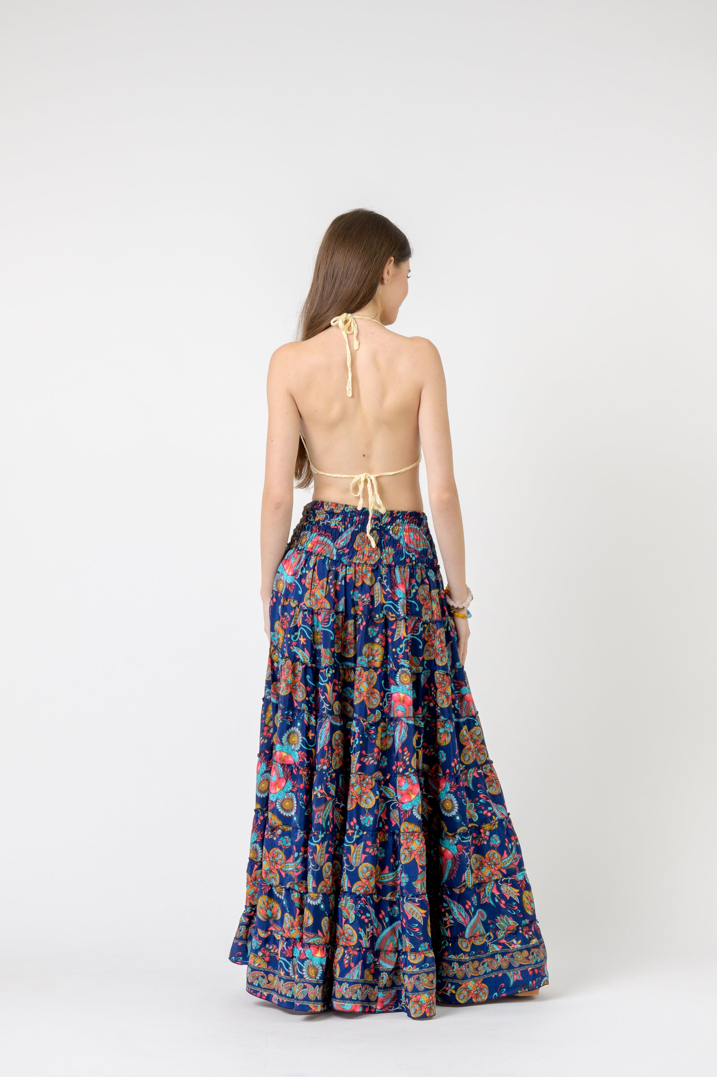 Rhea Layered Print Ruffle Skirt