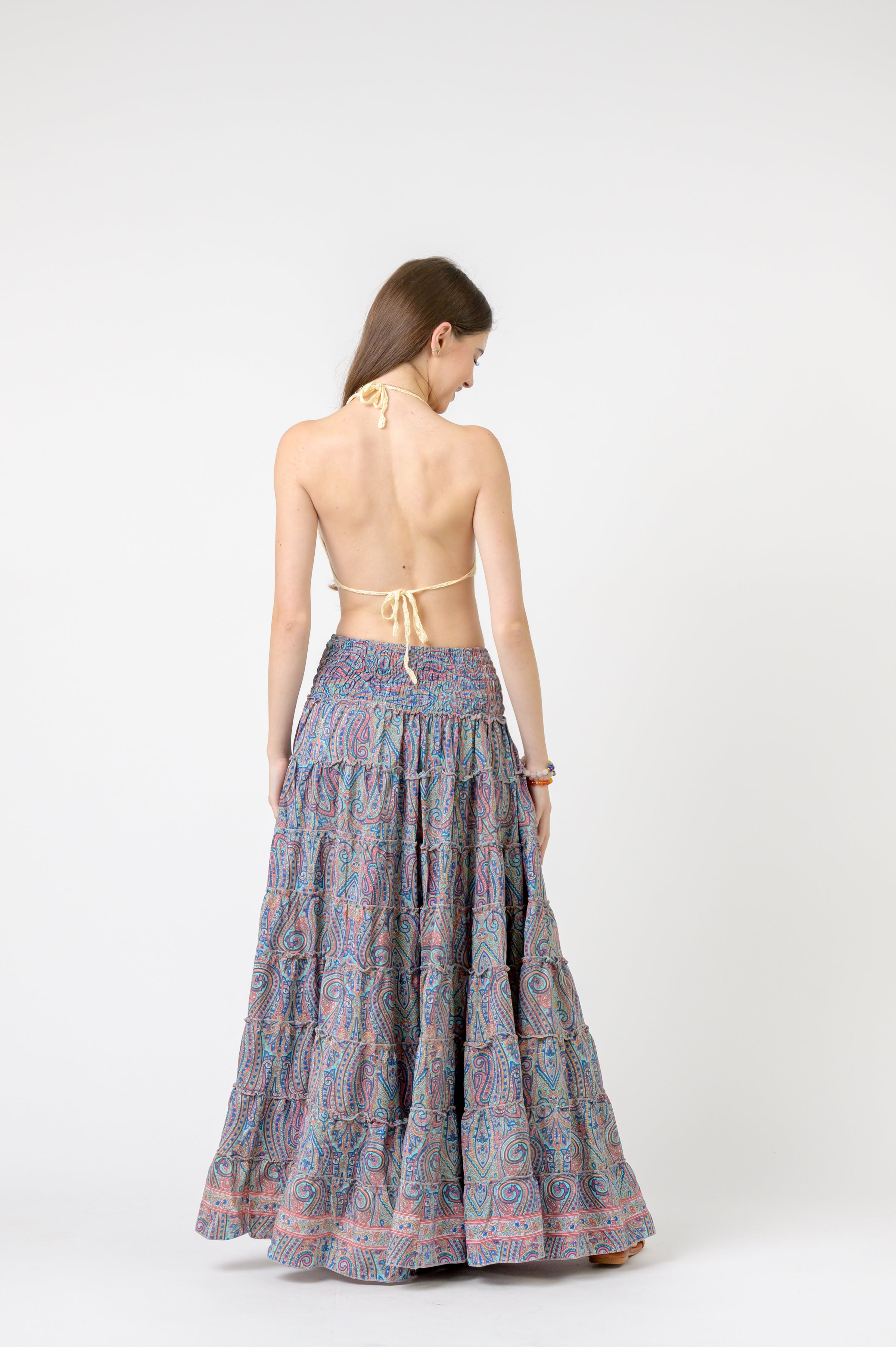 Rhea Layered Print Ruffle Skirt