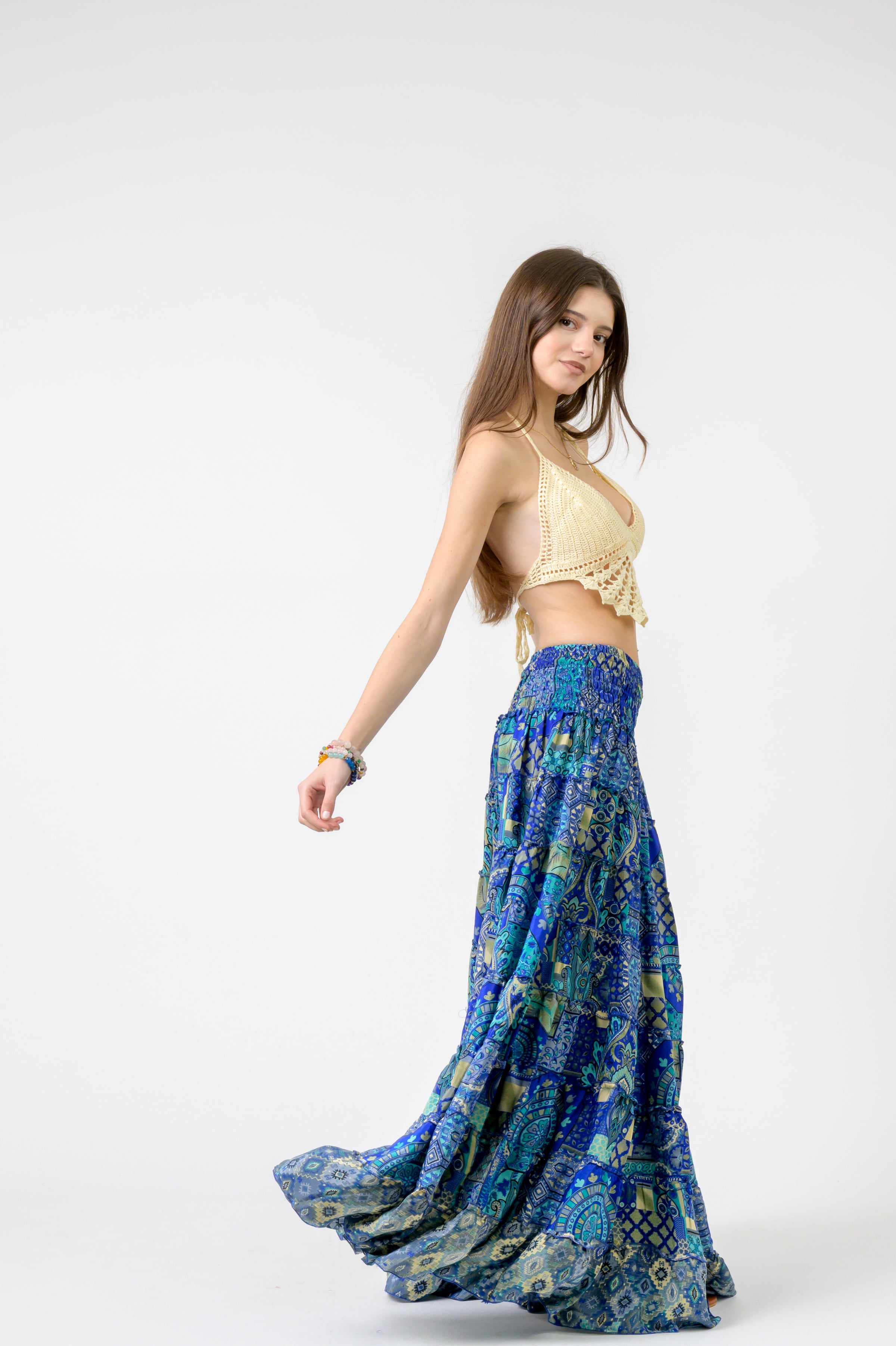 Rhea Layered Print Ruffle Skirt (Assorted)