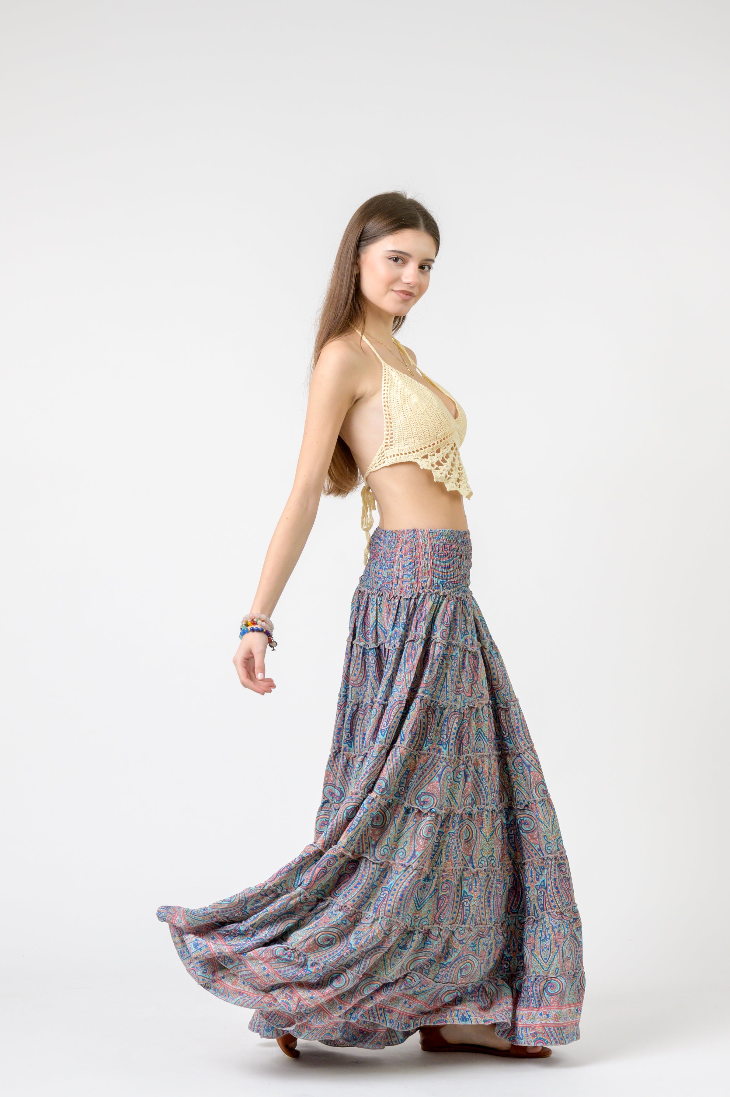 Rhea Layered Print Ruffle Skirt (Assorted)