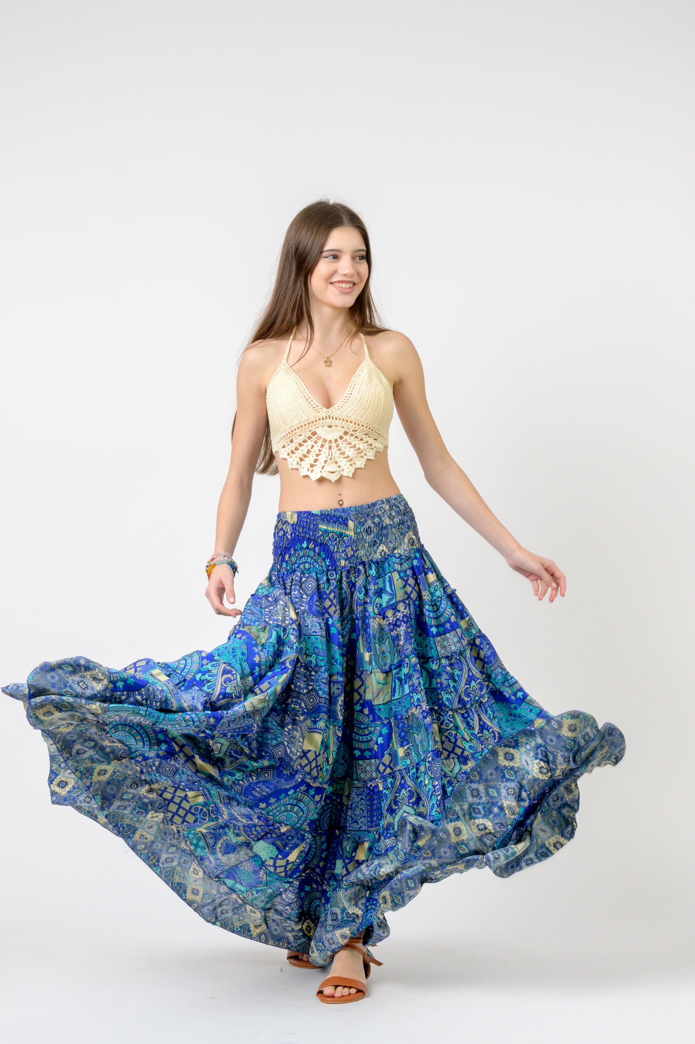 Rhea Layered Print Ruffle Skirt (Assorted)