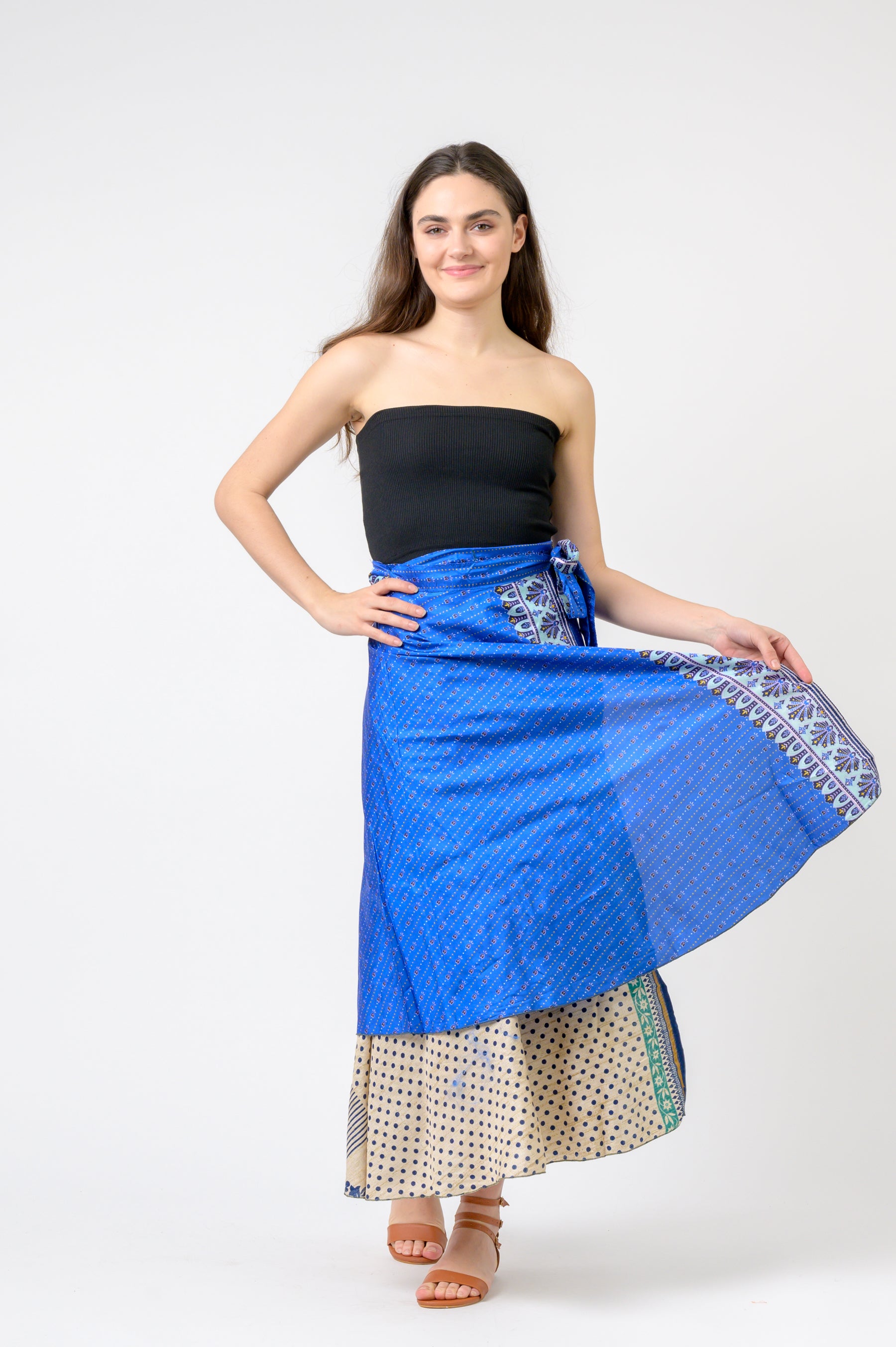 Rhea Printed Wrap Skirt