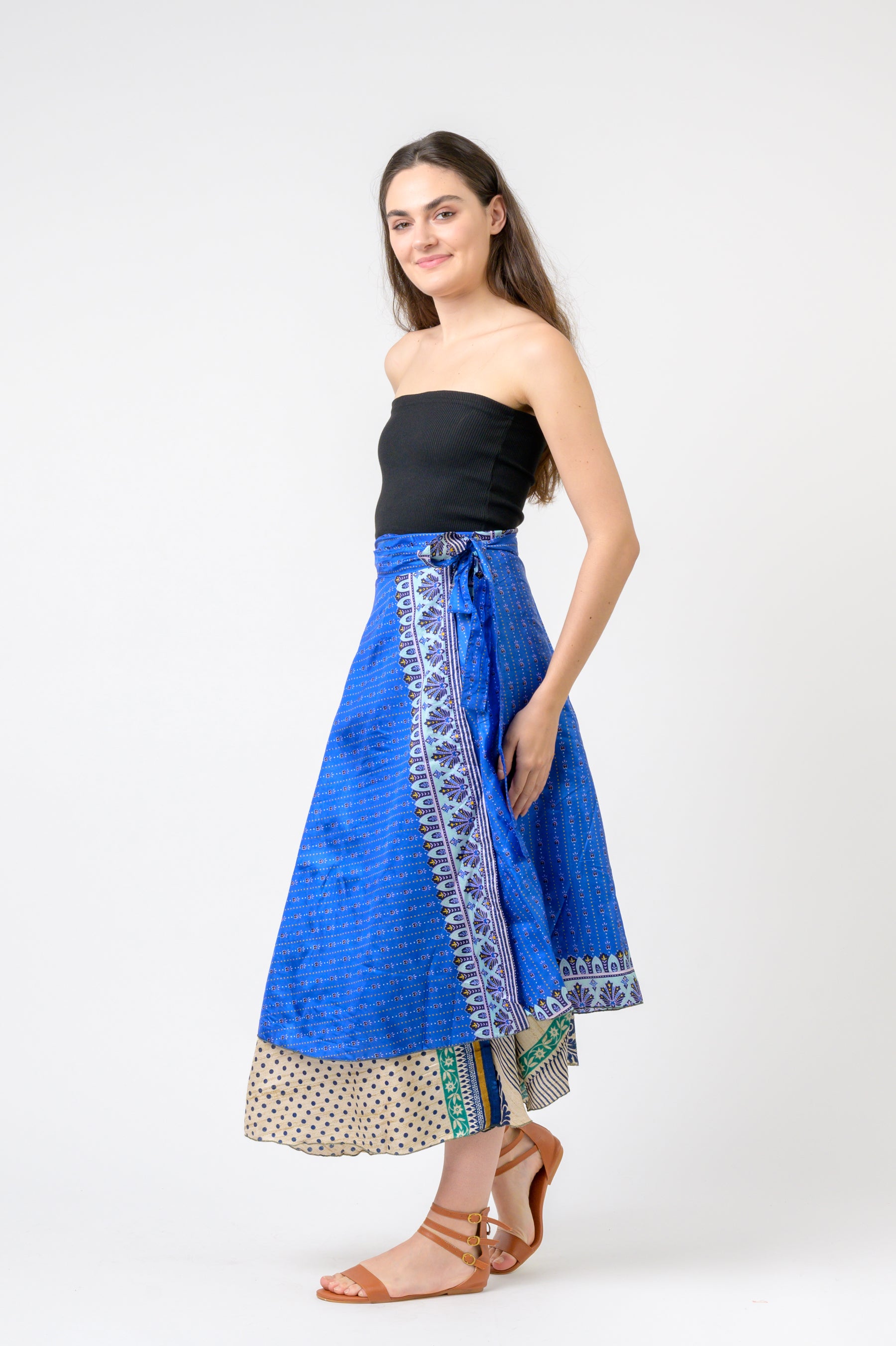 Rhea Printed Wrap Skirt