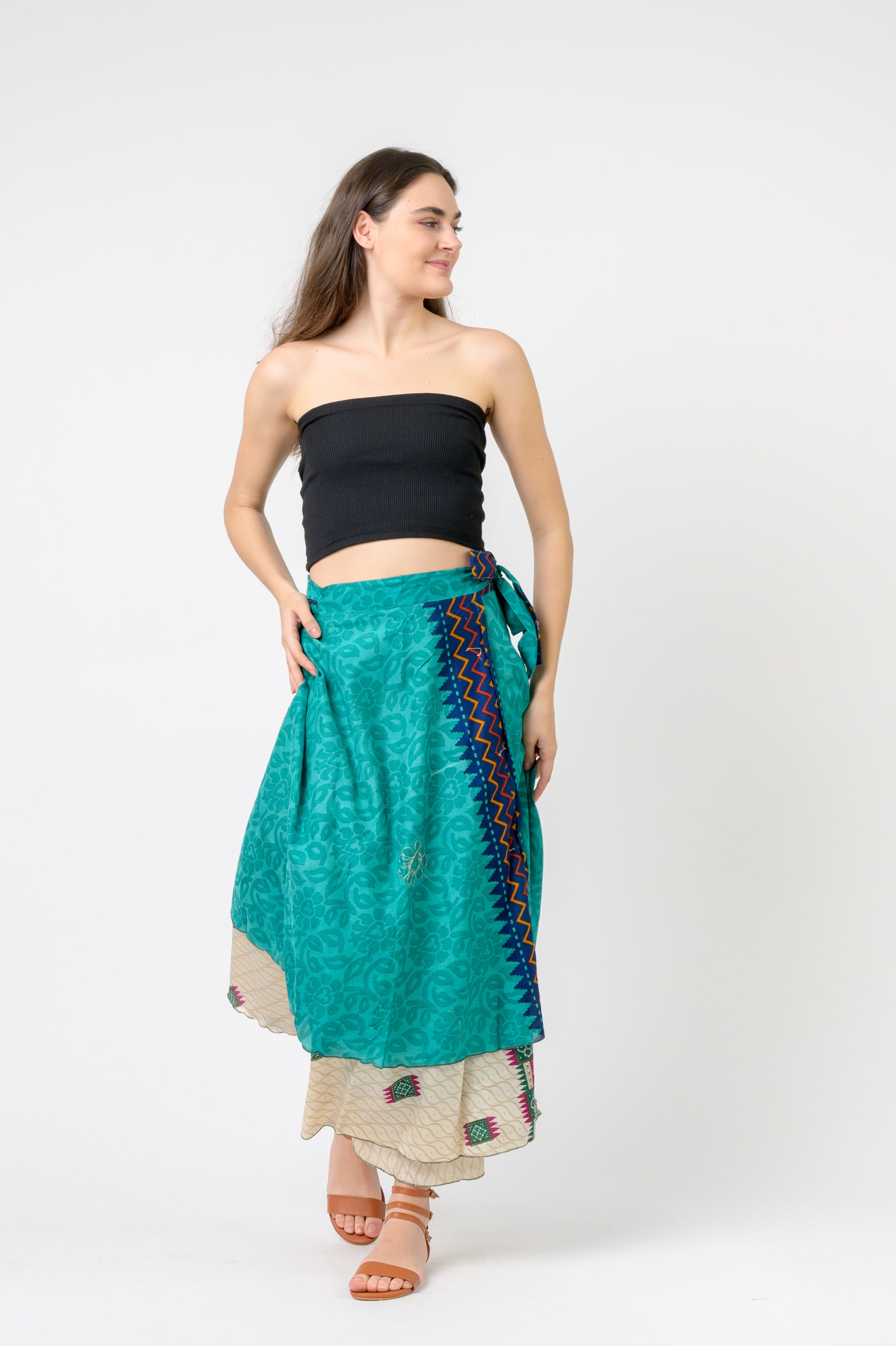 Rhea Printed Wrap Skirt