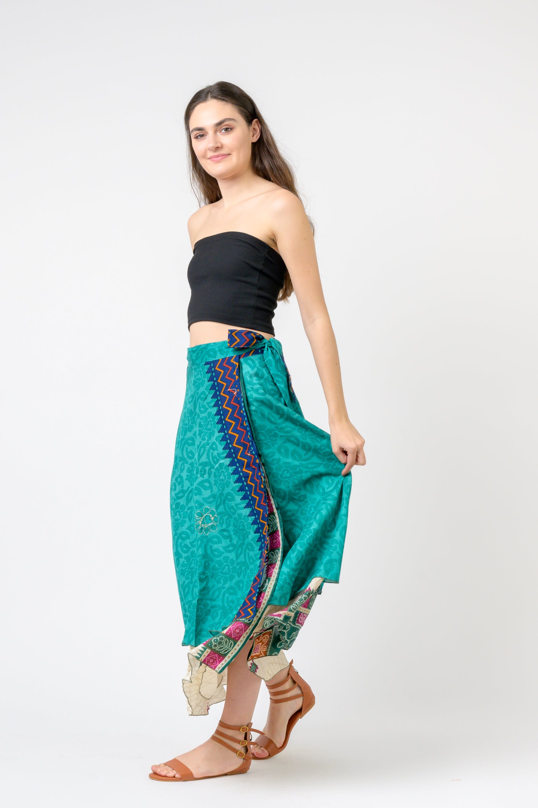 Rhea Printed Wrap Skirt