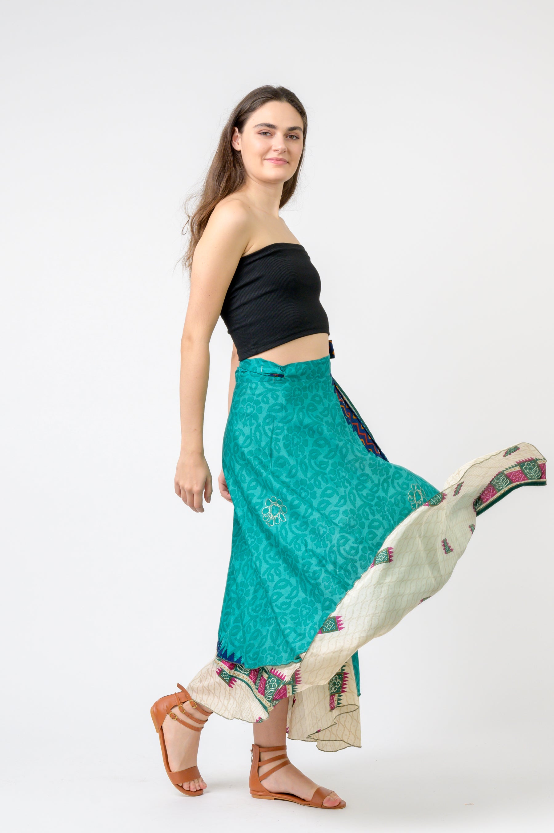 Rhea Printed Wrap Skirt