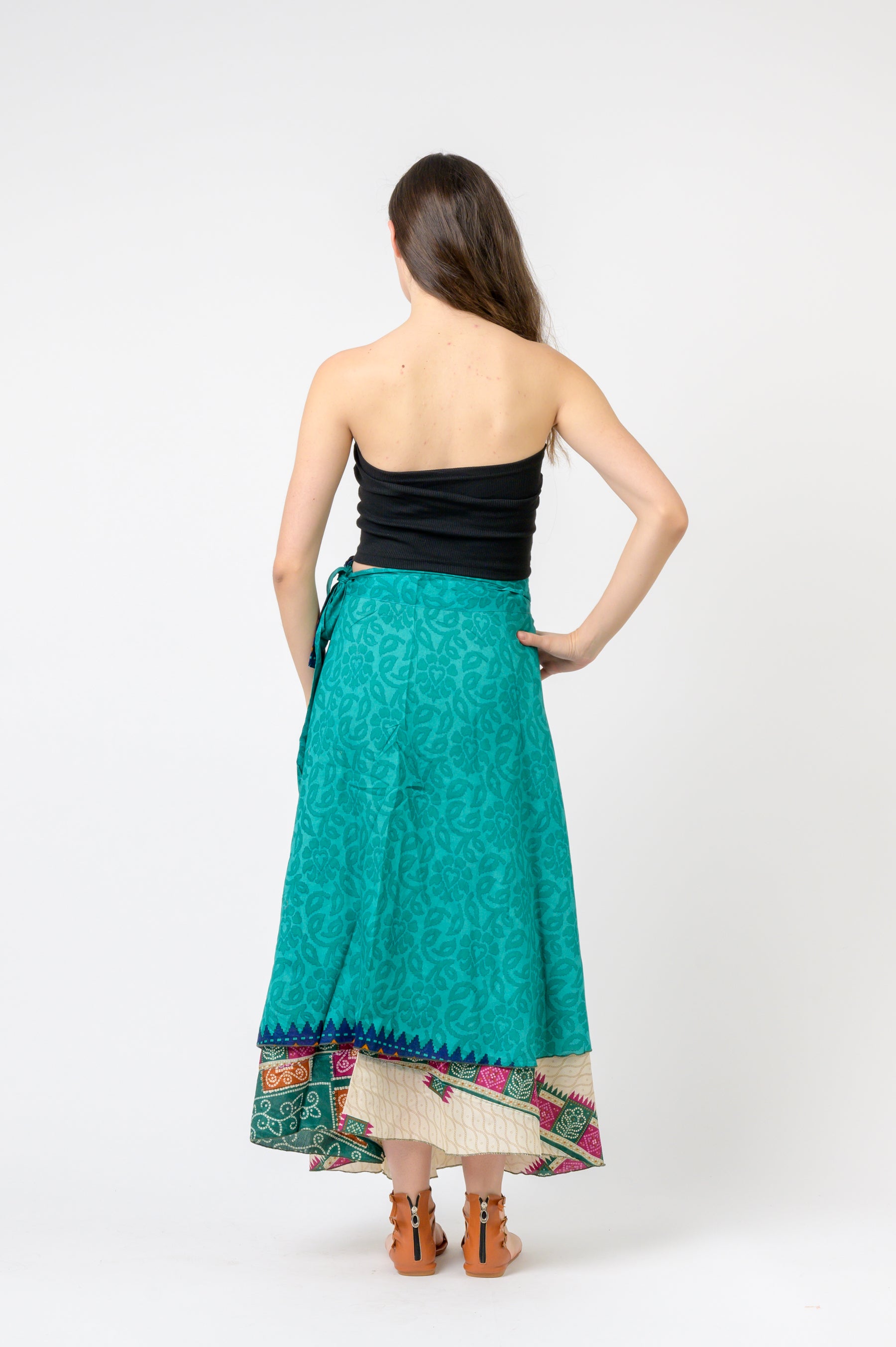 Rhea Printed Wrap Skirt