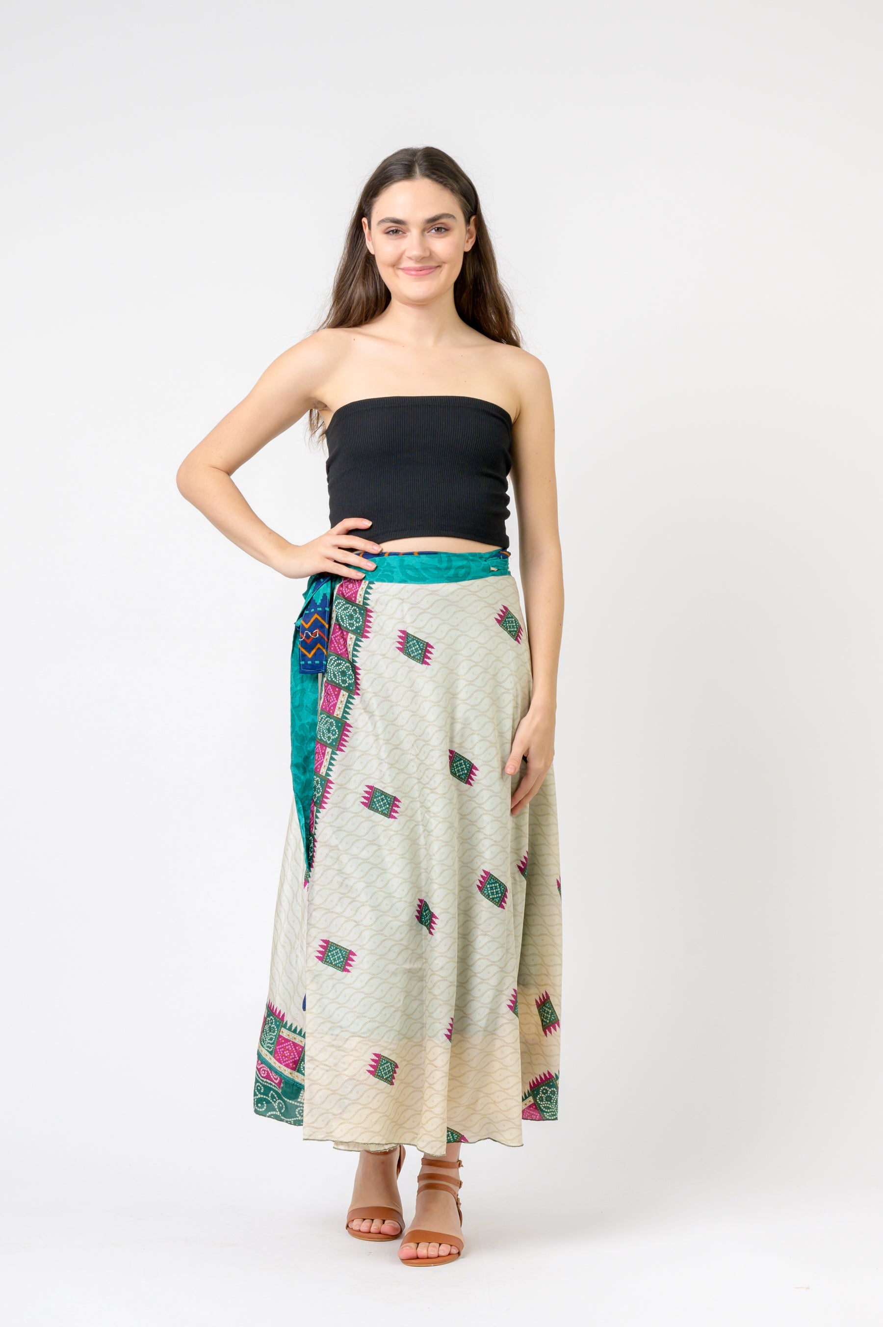 Rhea Printed Wrap Skirt