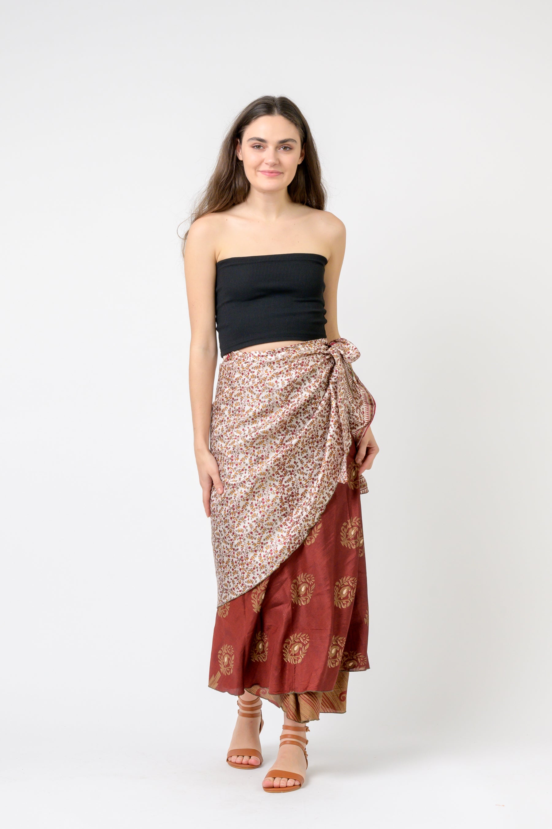 Rhea Printed Wrap Skirt
