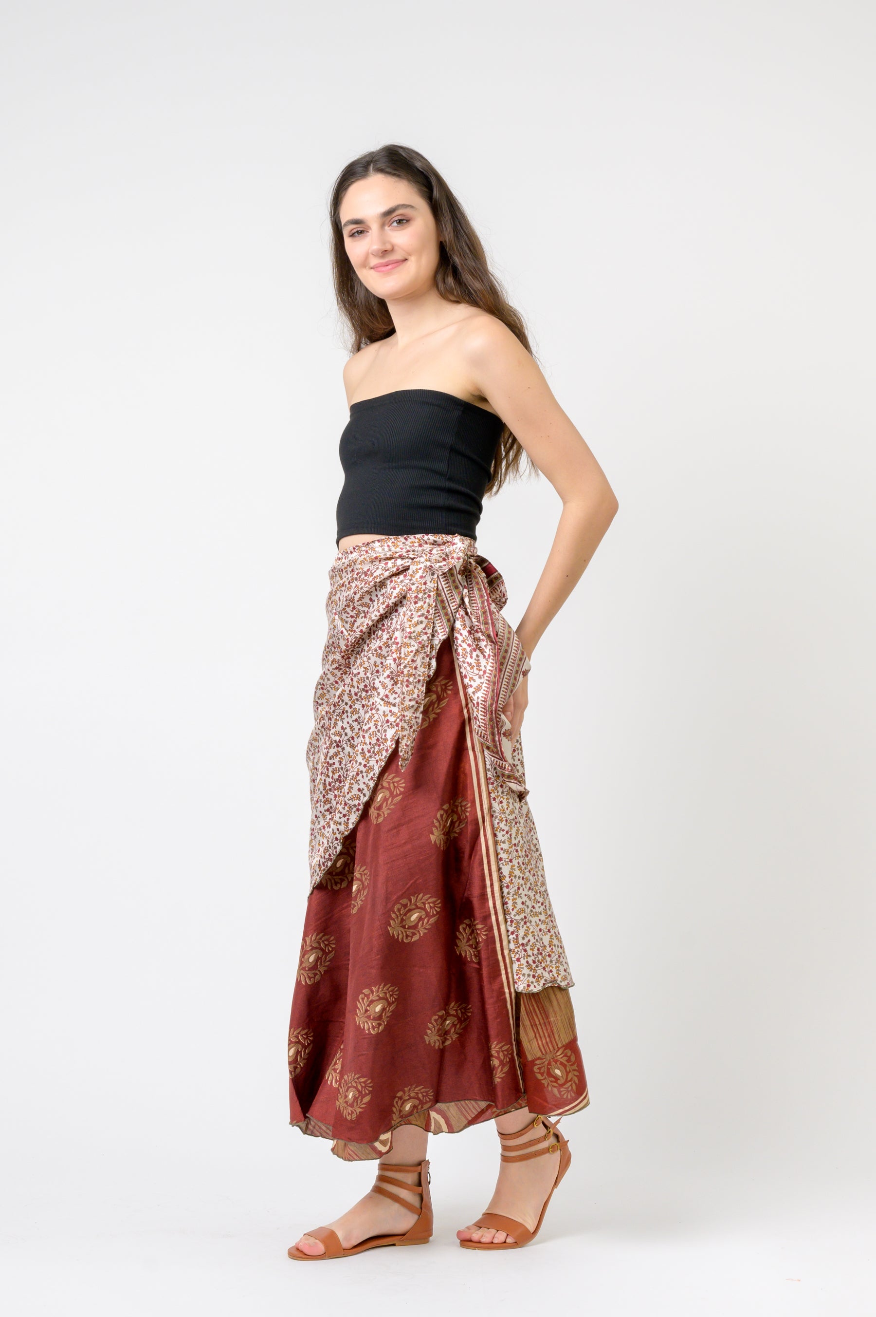 Rhea Printed Wrap Skirt