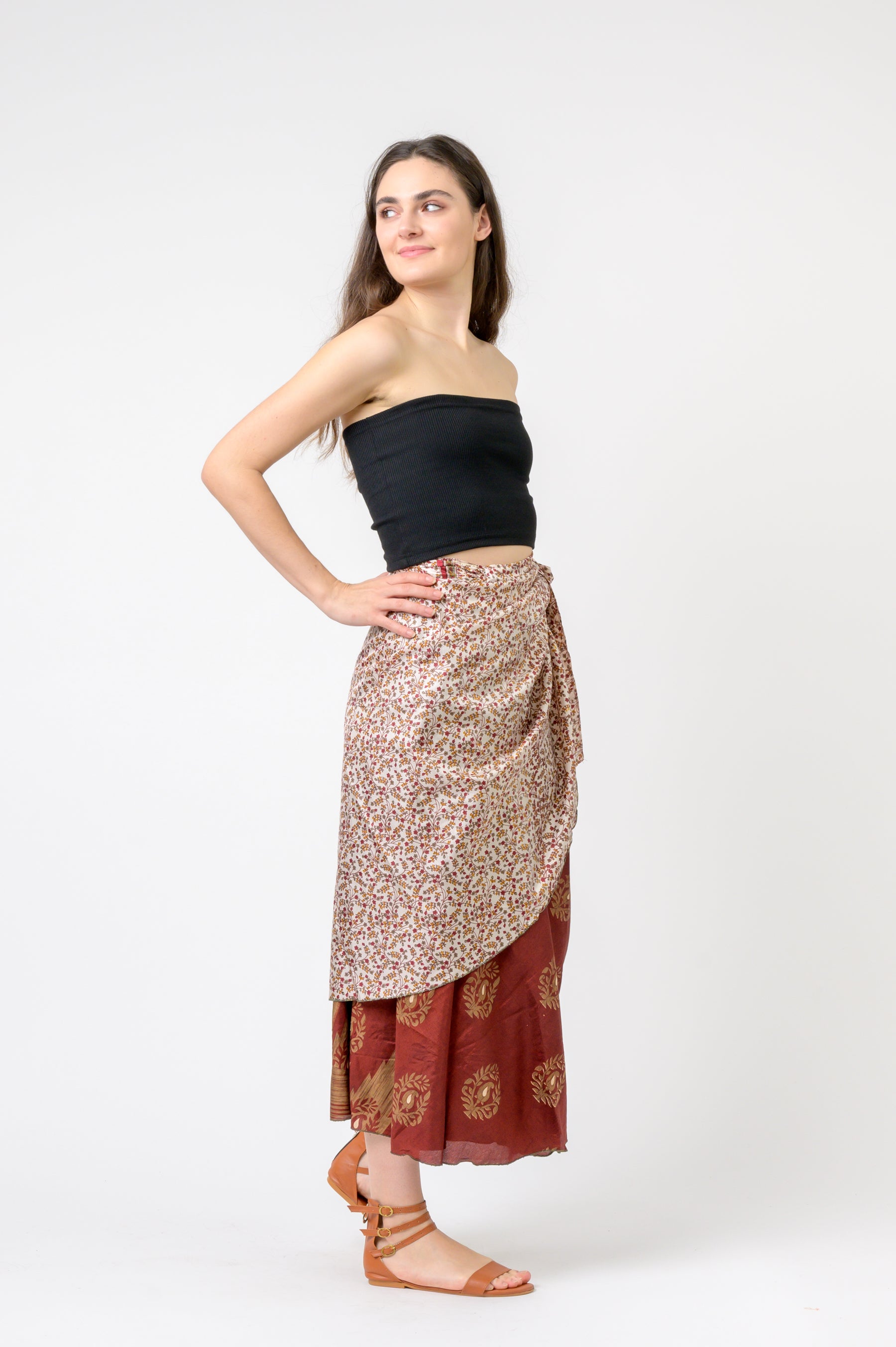 Rhea Printed Wrap Skirt