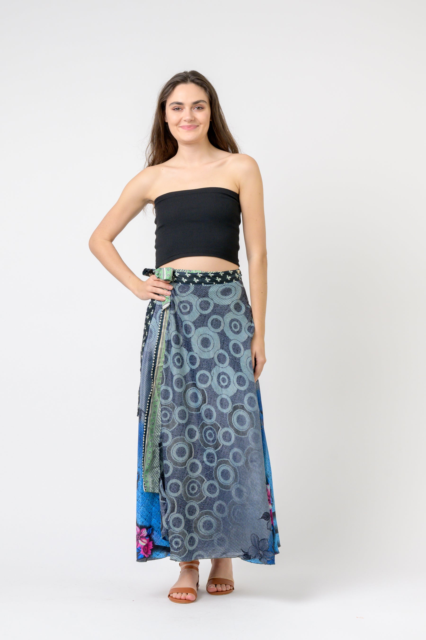 Rhea Printed Wrap Skirt