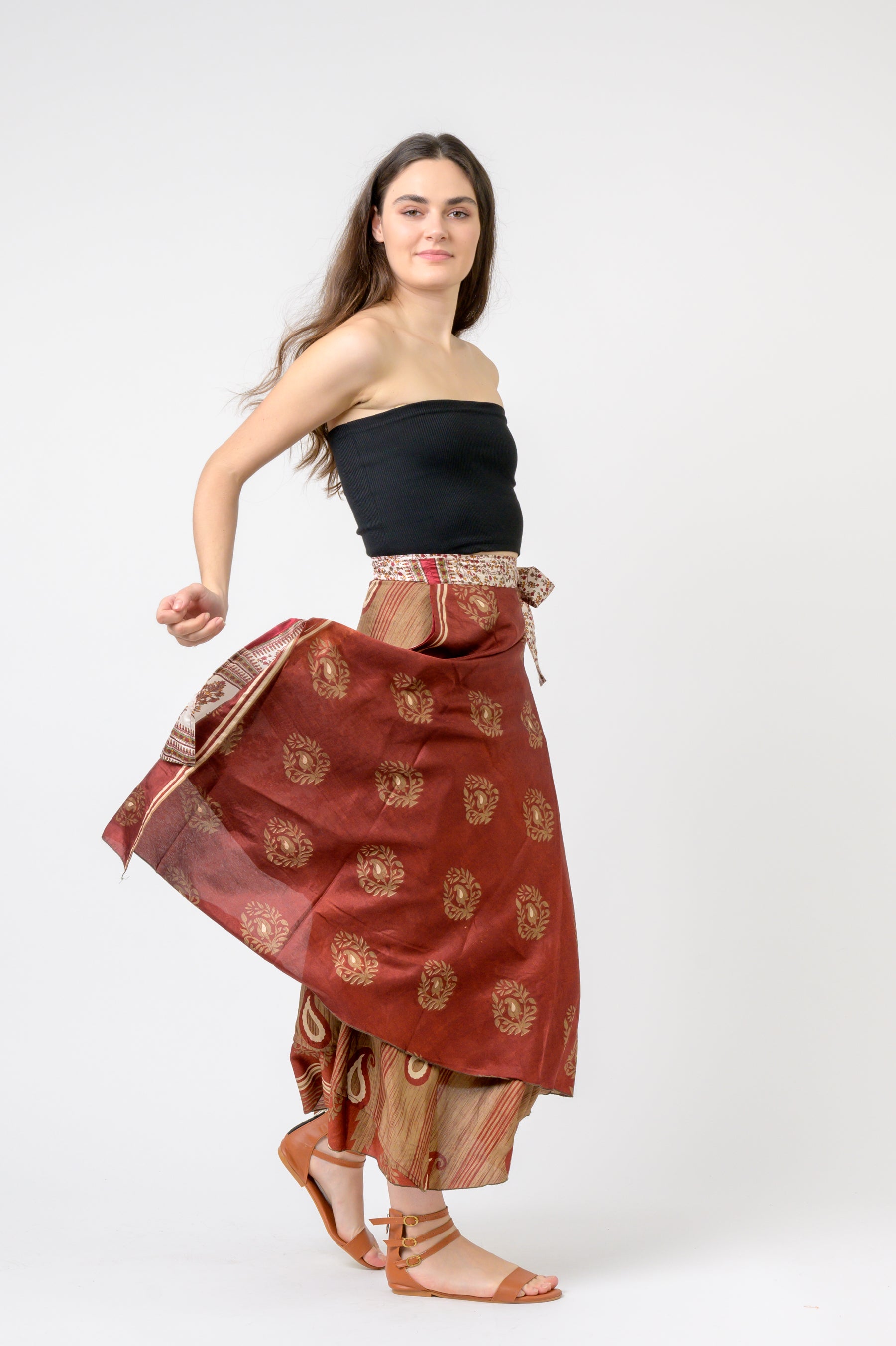 Rhea Printed Wrap Skirt