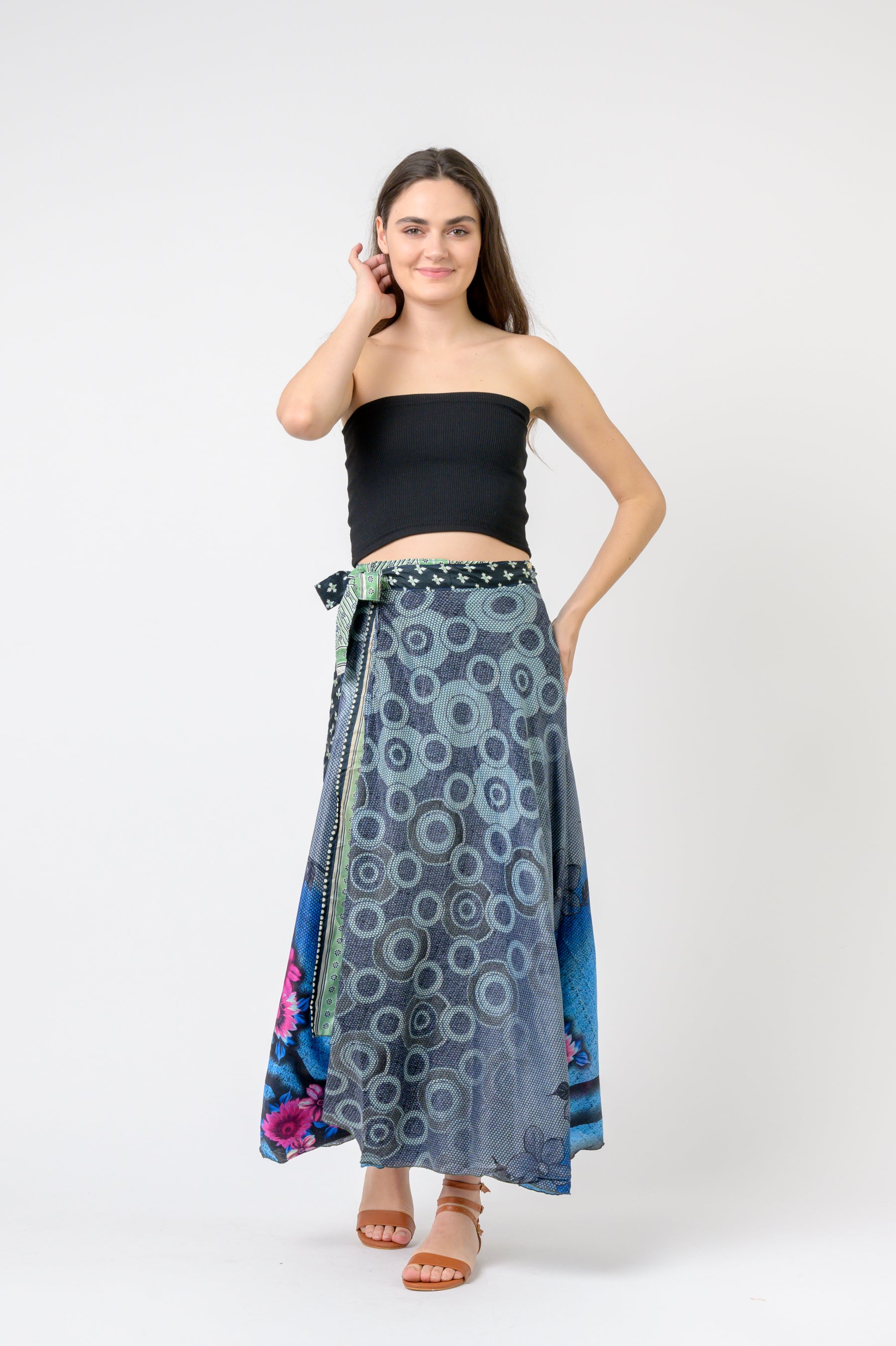 Rhea Printed Wrap Skirt