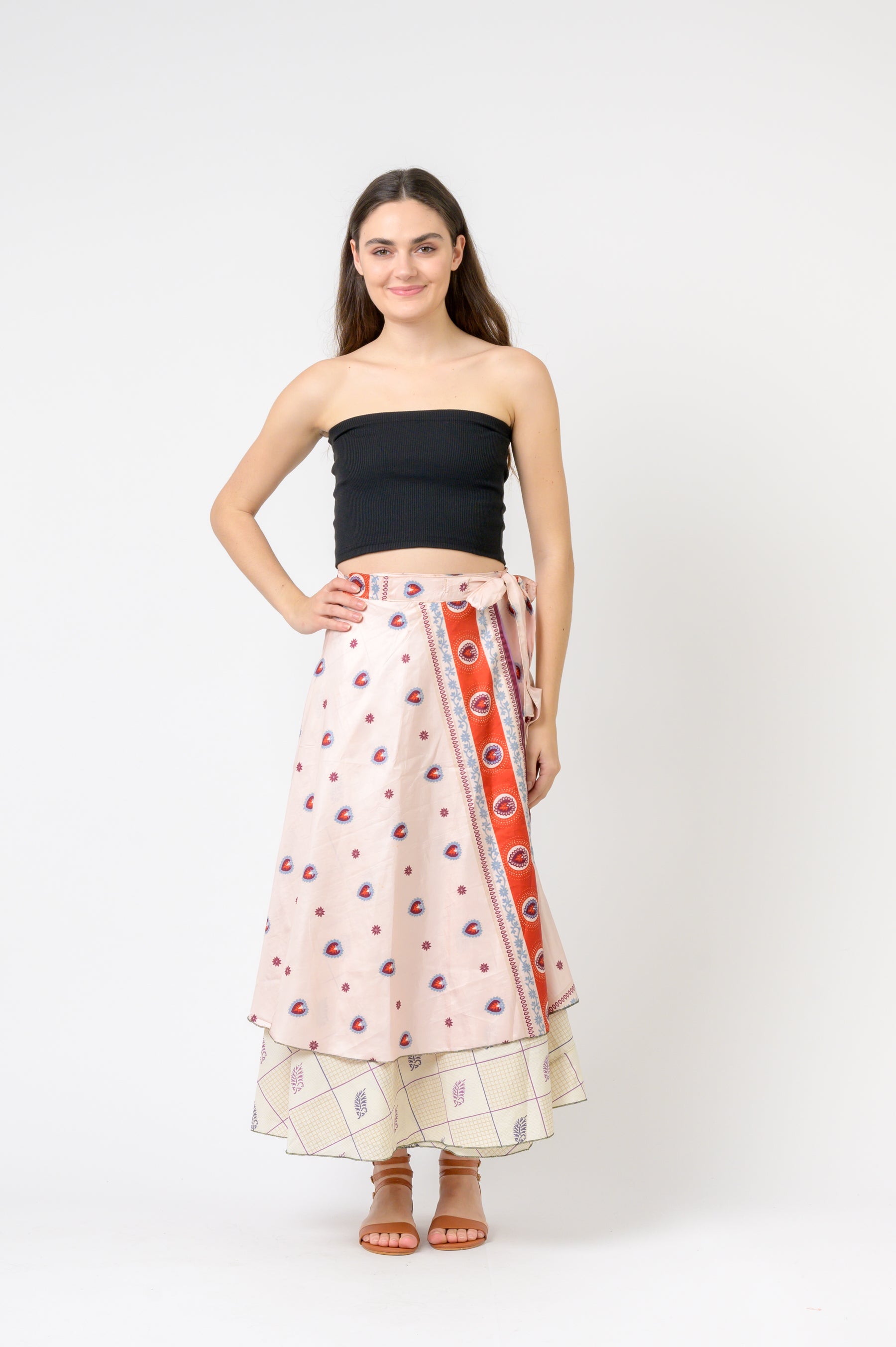 Rhea Printed Wrap Skirt