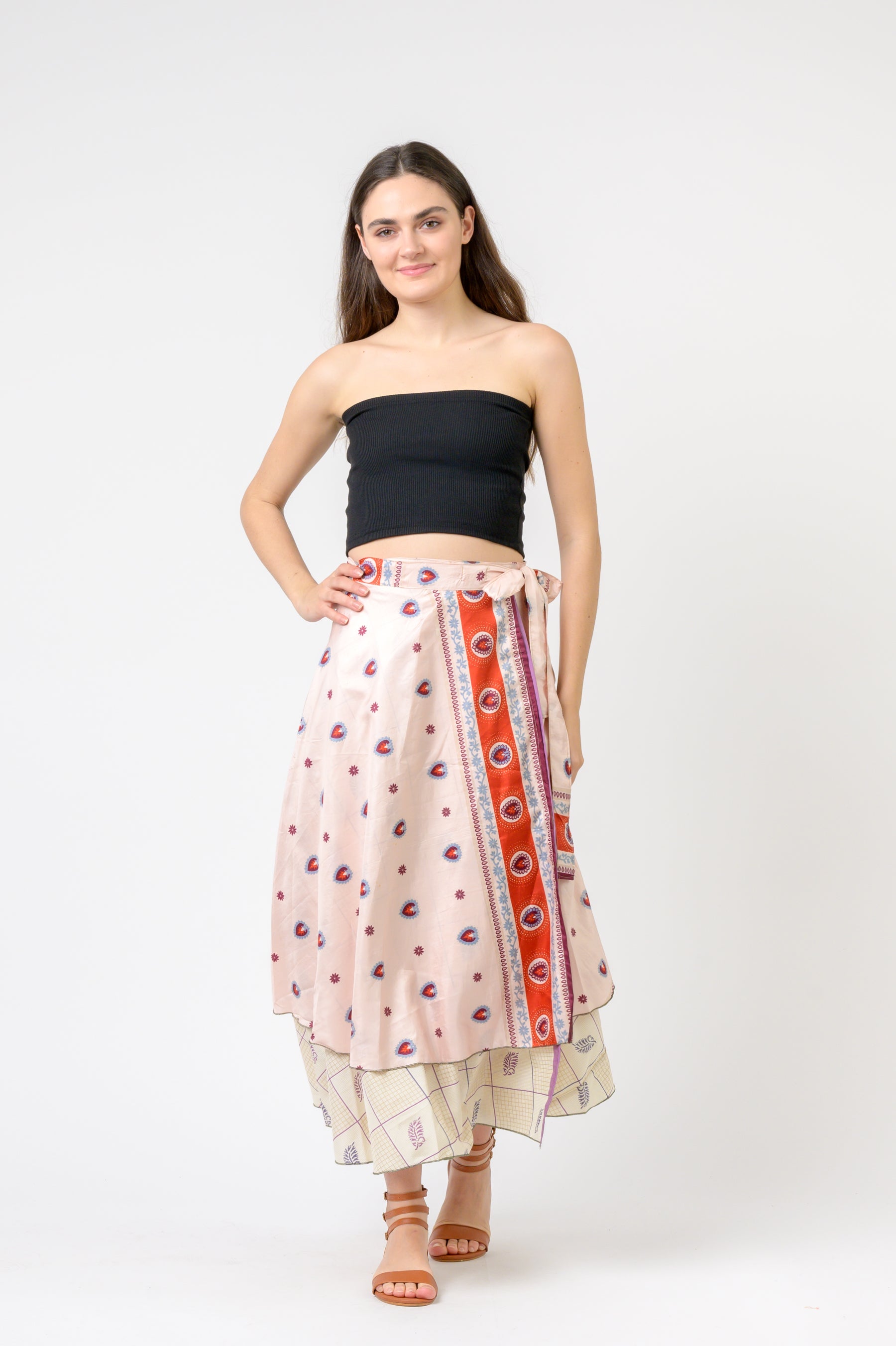 Rhea Printed Wrap Skirt