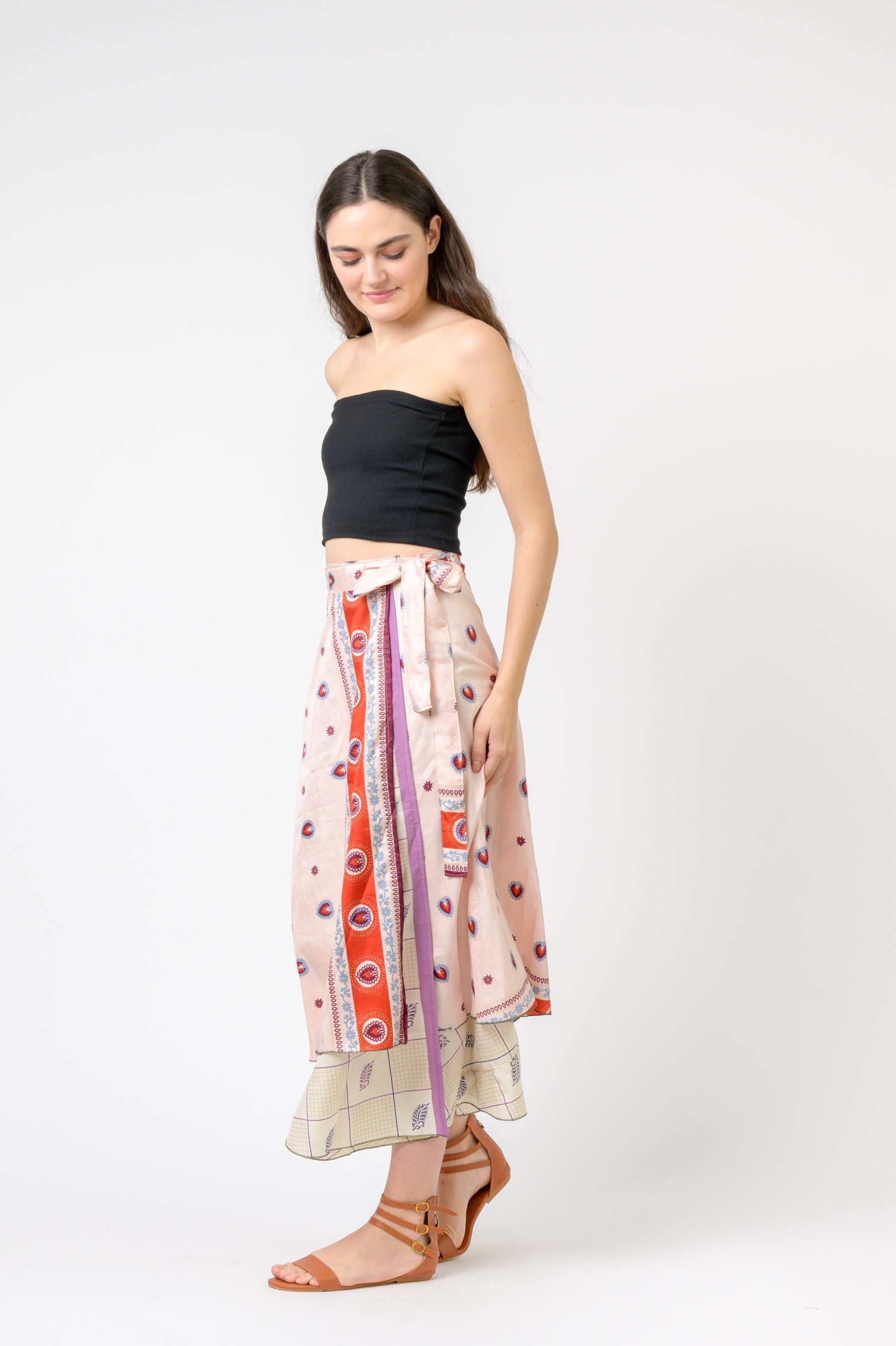 Rhea Printed Wrap Skirt