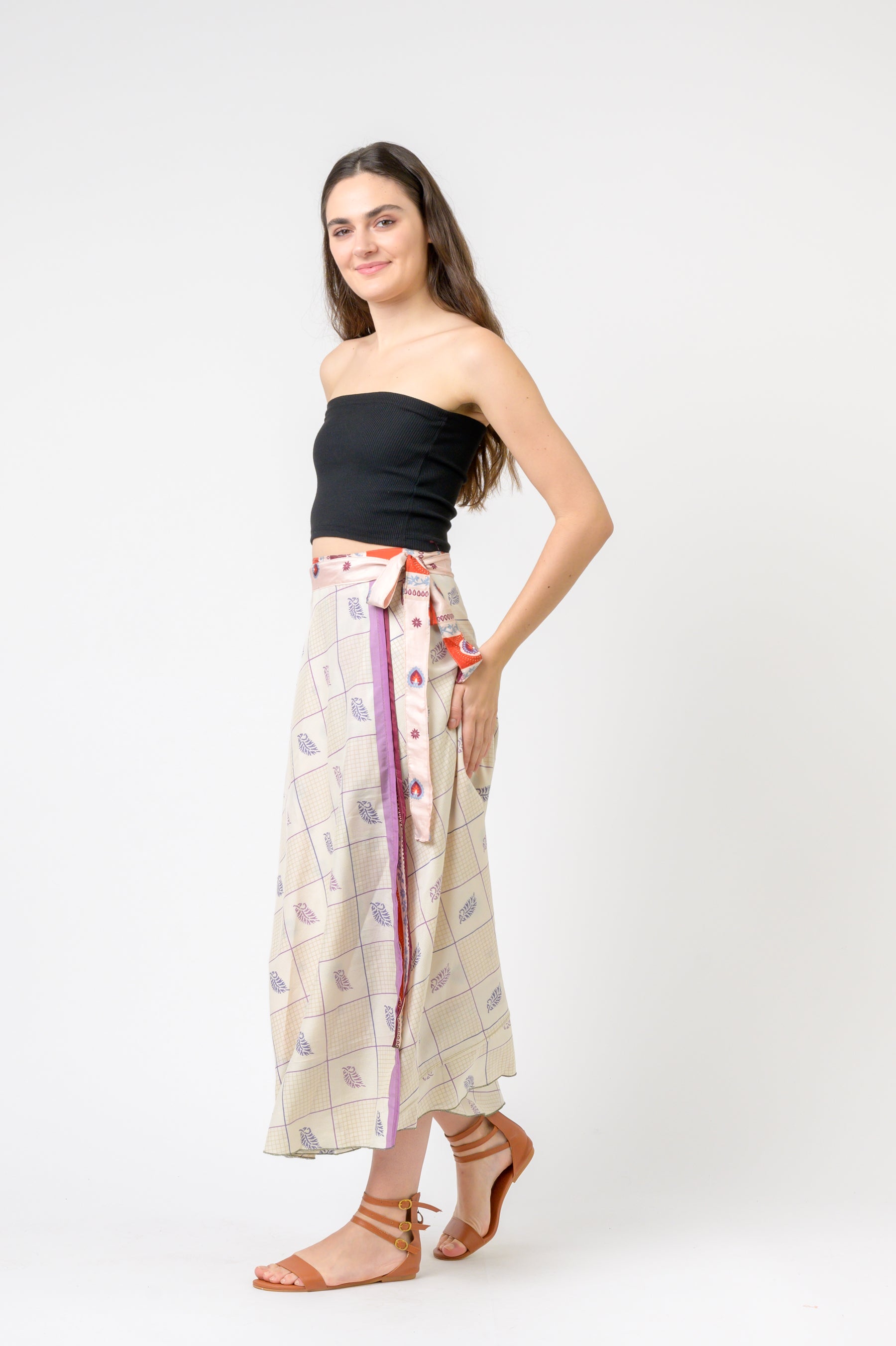 Rhea Printed Wrap Skirt