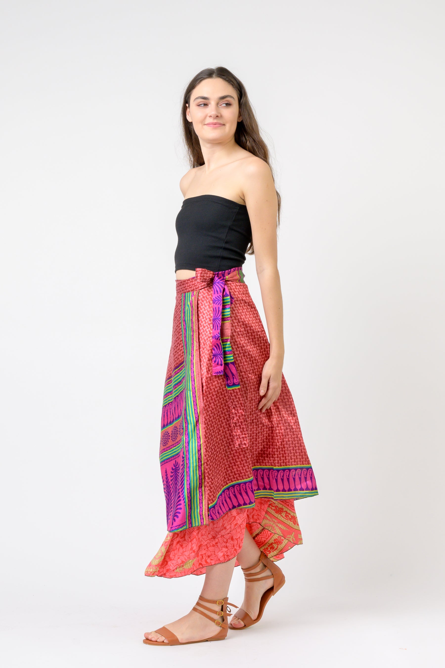 Rhea Printed Wrap Skirt