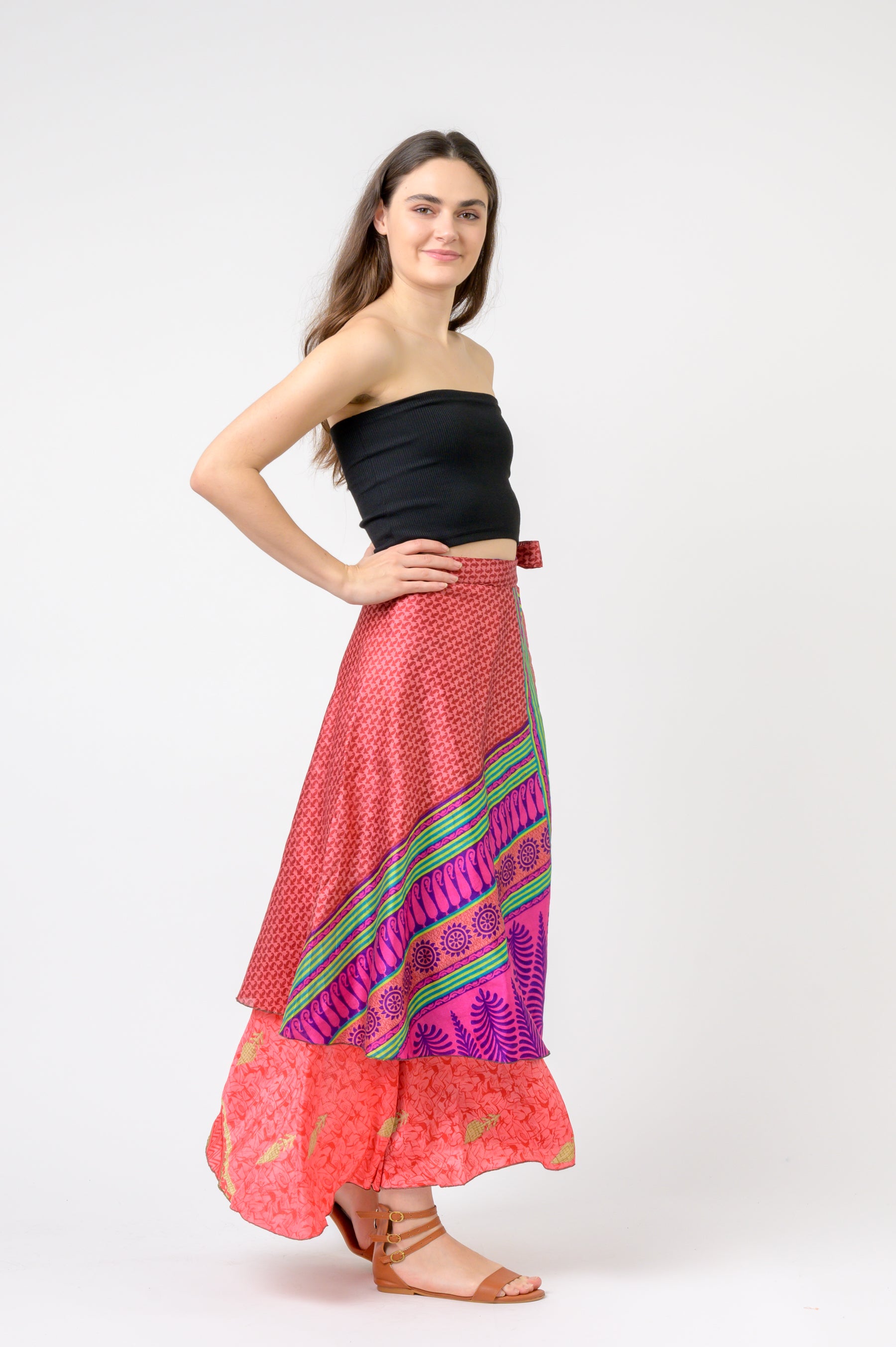 Rhea Printed Wrap Skirt